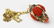 Coral and Yellow gold pendant necklace - 6