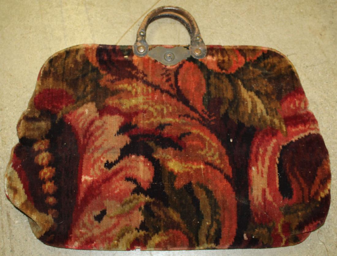 19th c Carpet bag
