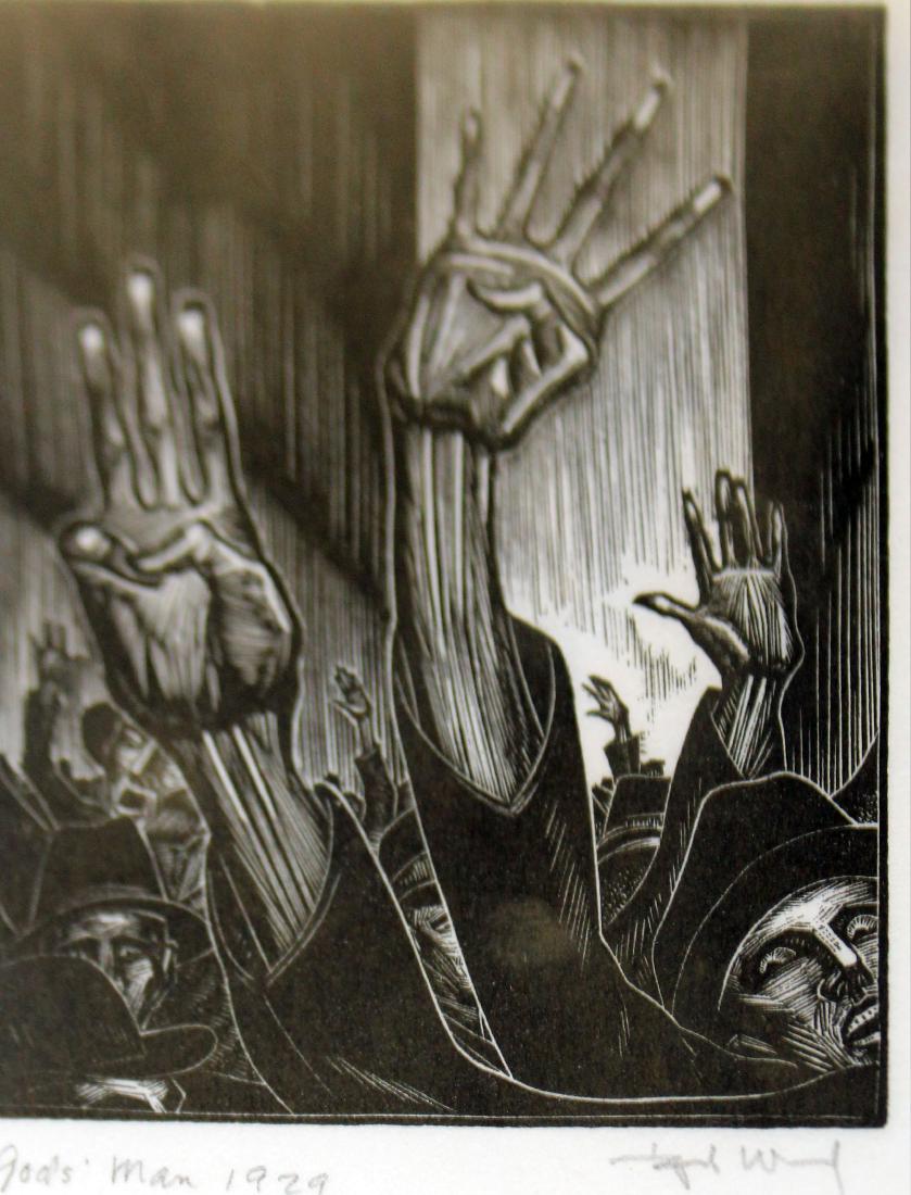 Lynd Ward (AM 1905-1985) God's Man: Lynd Ward (American 1905-1985) God's Man wood engraving signed lower margin dated 1929 5 x 4"