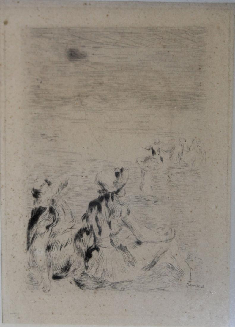 Pierre Auguste Renoir (French: Pierre August Renoir (French ) Baigneuse Debout a Mis Jambes etching signed in plate 6 x 4"