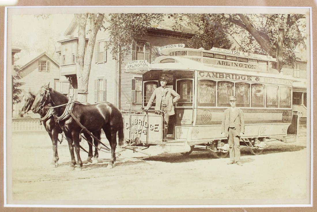 1885 Cambridge horse drawn trolley photo