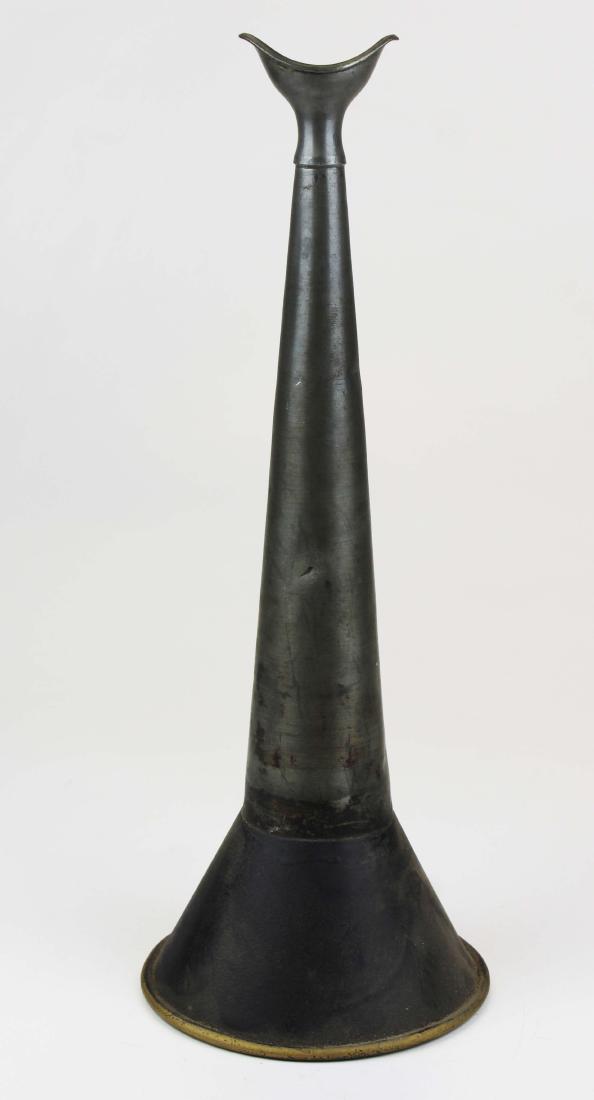 19th c pewter fire horn