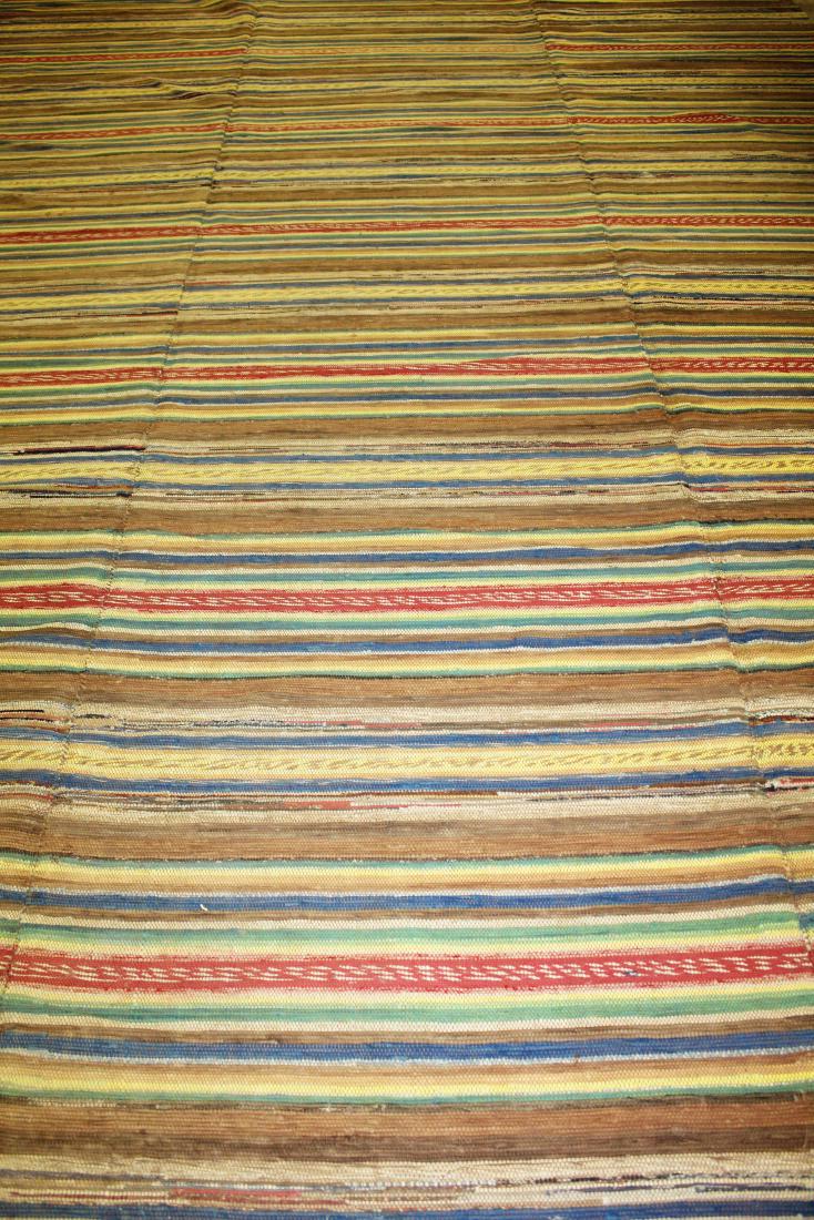 colorful mid- late 19th c room size rag rug: colorful mid- late 19th c room size rag rug, excellent condition, 9' 6" x 14' 3"