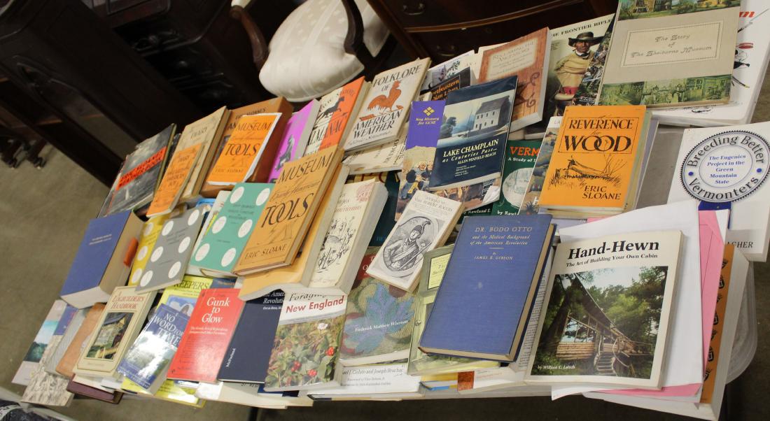 Large lot of Books: Large lot of books on Colonial and historical topics, early America, Eric Sloane, Vermont history etc