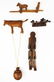 19th- early 20th c folk art carved wooden toys