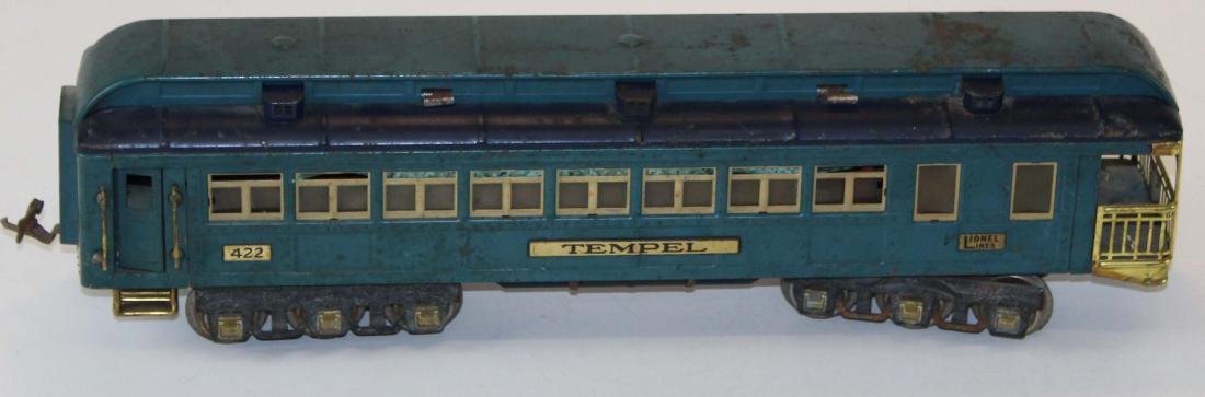 Lionel Standard Gauge 422 Tempel Blue Comet: Lionel Standard Gauge 422 Blue Comet toy train car