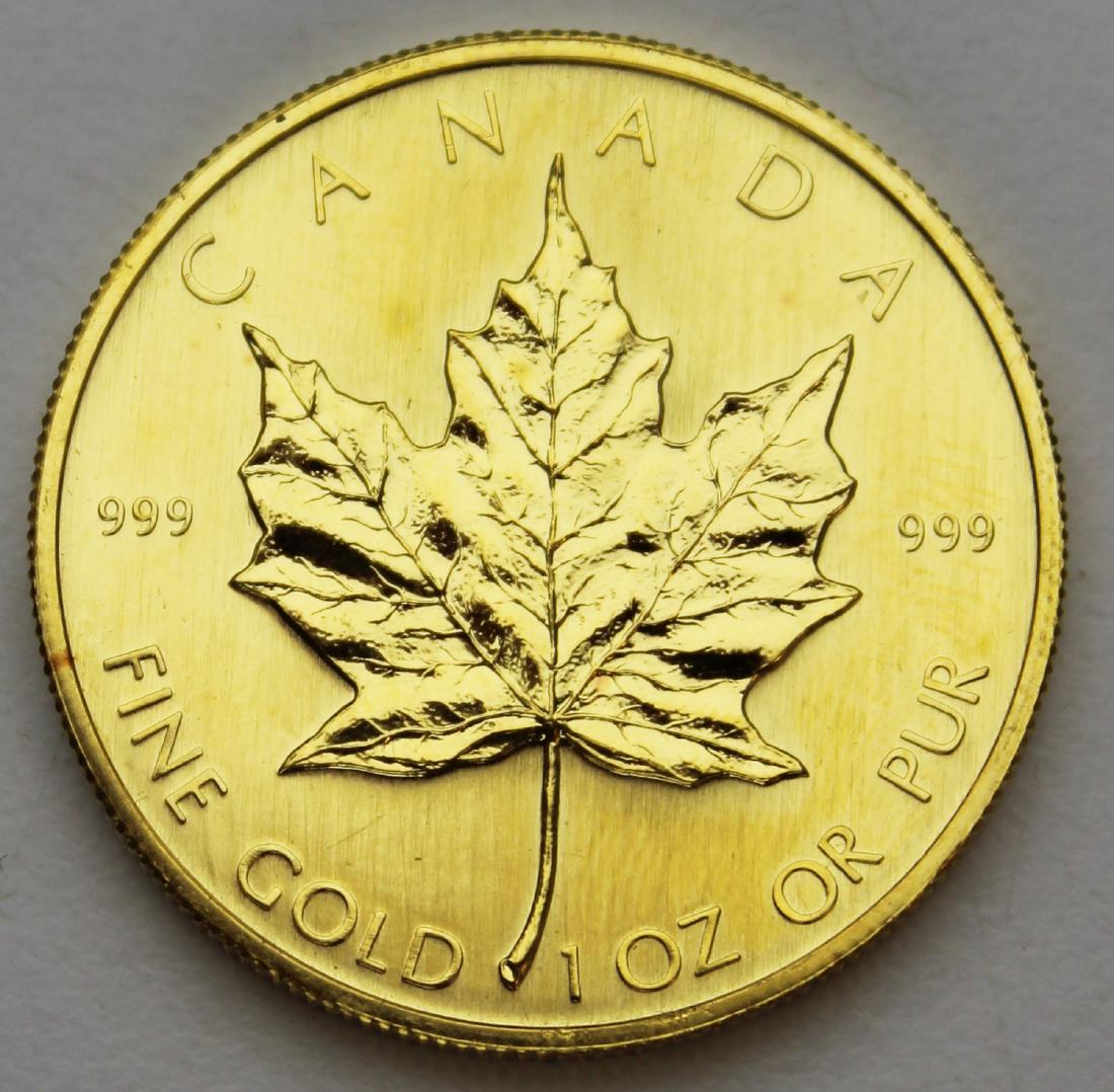 1981 Canadian $50 Maple Leaf gold coin: 1981 Canadian $50 Maple Leaf one ounce gold coin