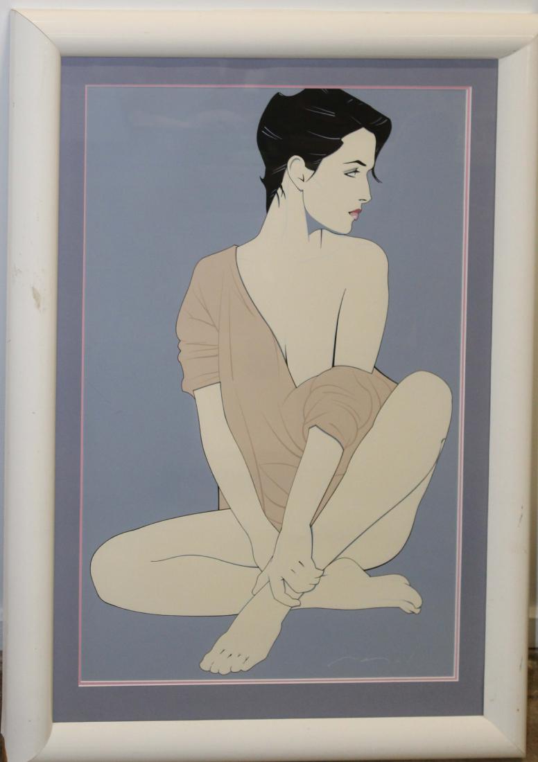 Patrick Nagel (AM 1945-1984) CN4: Patrick Nagel (American 1945-1984) Comemorative #4 Serigraph on paper from posthumous series- 24 x 36"