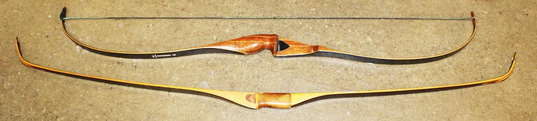 Two recurve bows: Two Recurve bows, Ben Pearson 52" bow, Bear Glass Powered bow 60"