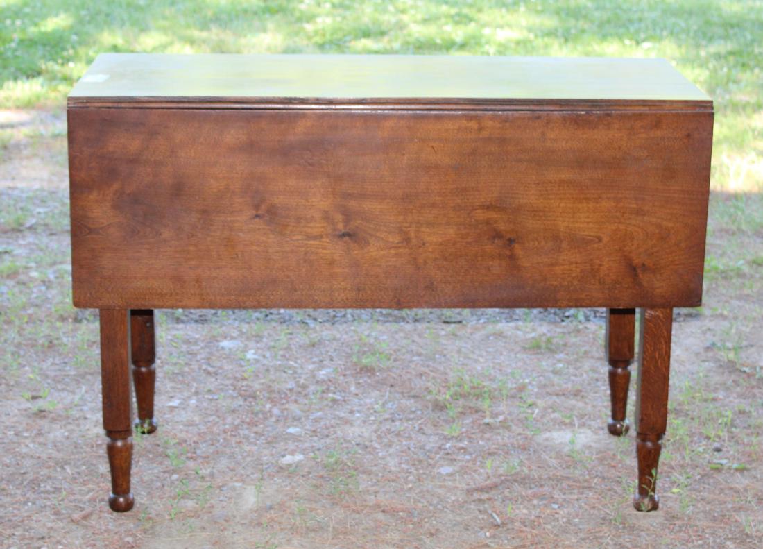 Sheraton Walnut Drop leaf Table: Sheraton Walnut Drop leaf table, block turned legs minimal wear. 1"L x 43"W x 39"H