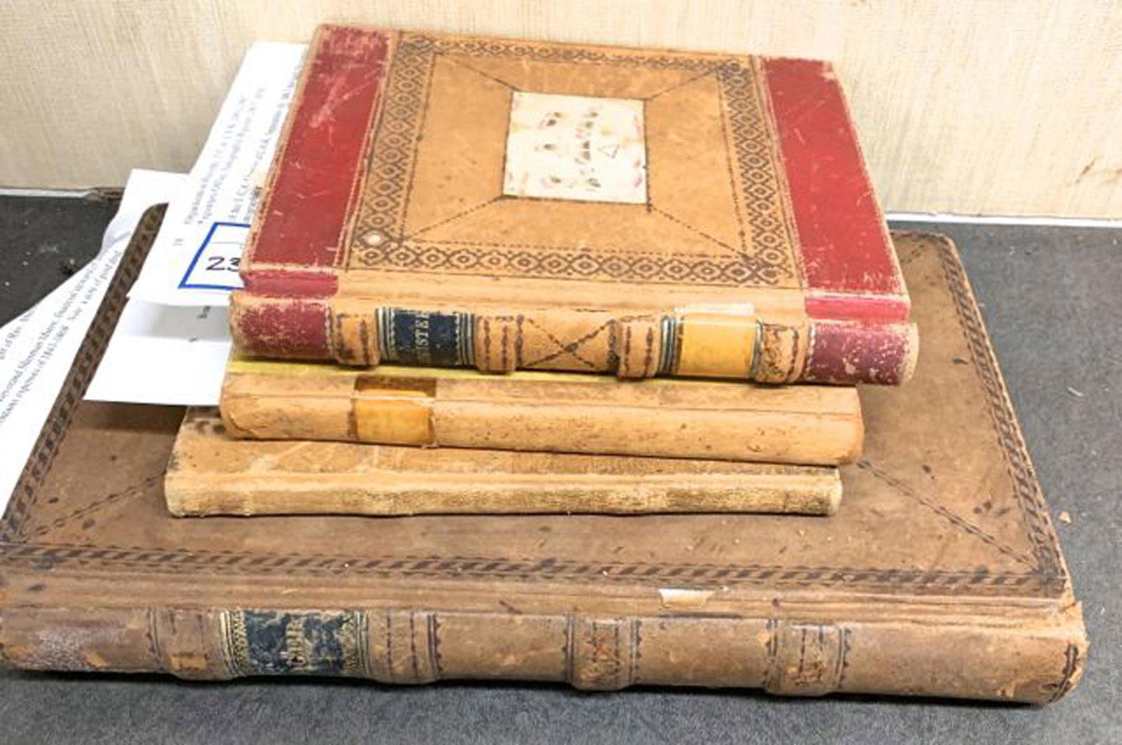 A group of 4 19th c ledgers: A group of 4 Troy Conference Academy 1843 to 1875. Records of Rev Sherman, Minor, Summer teams, board of trustees.