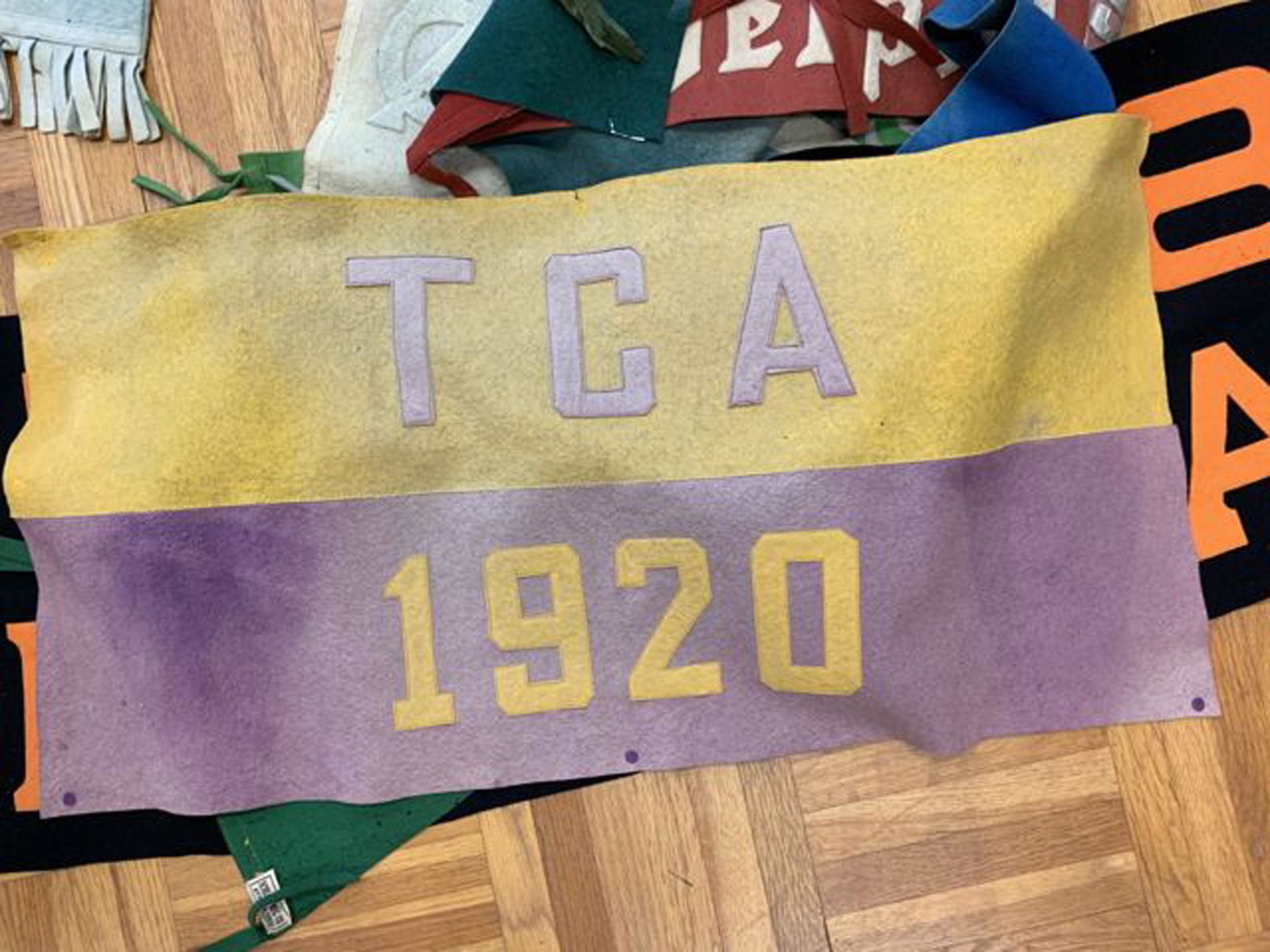 A group of 12 Troy Conference Academy banners: A group of 12 Troy Conference Academy banners and pennants. Late 19th c and early 20thc.