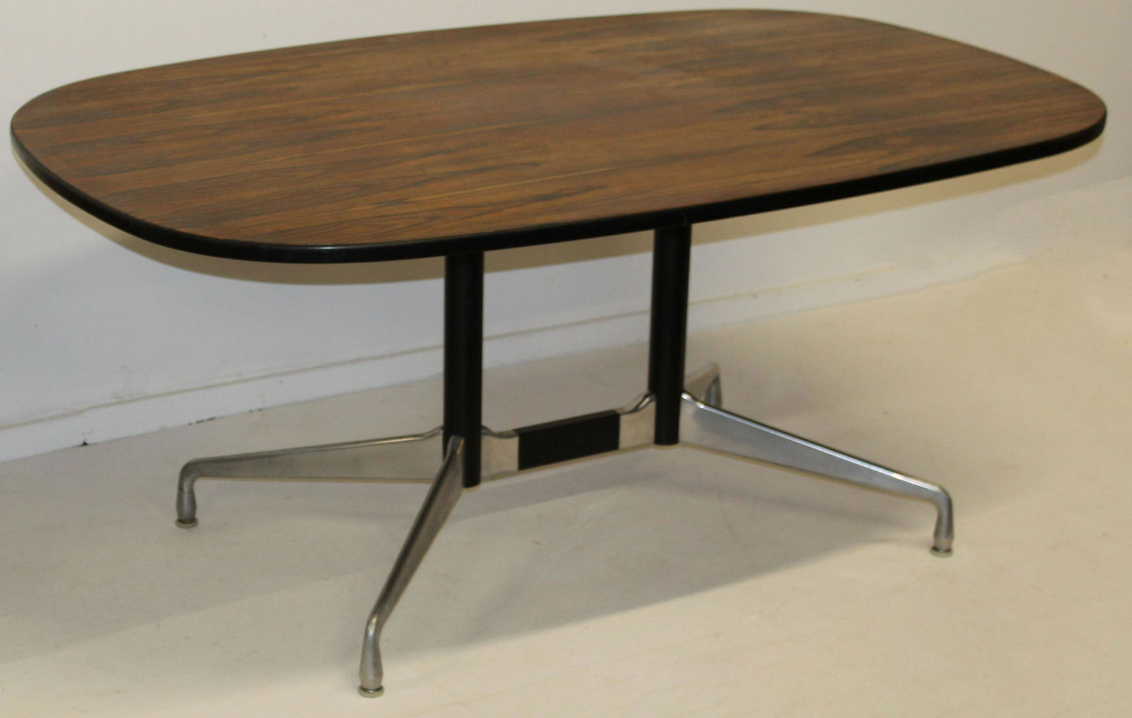 Charles & Ray Eames conference / dining table: Charles & Ray Eames conference / dining table. Segemented type base. Herman Miller label. 66" long.