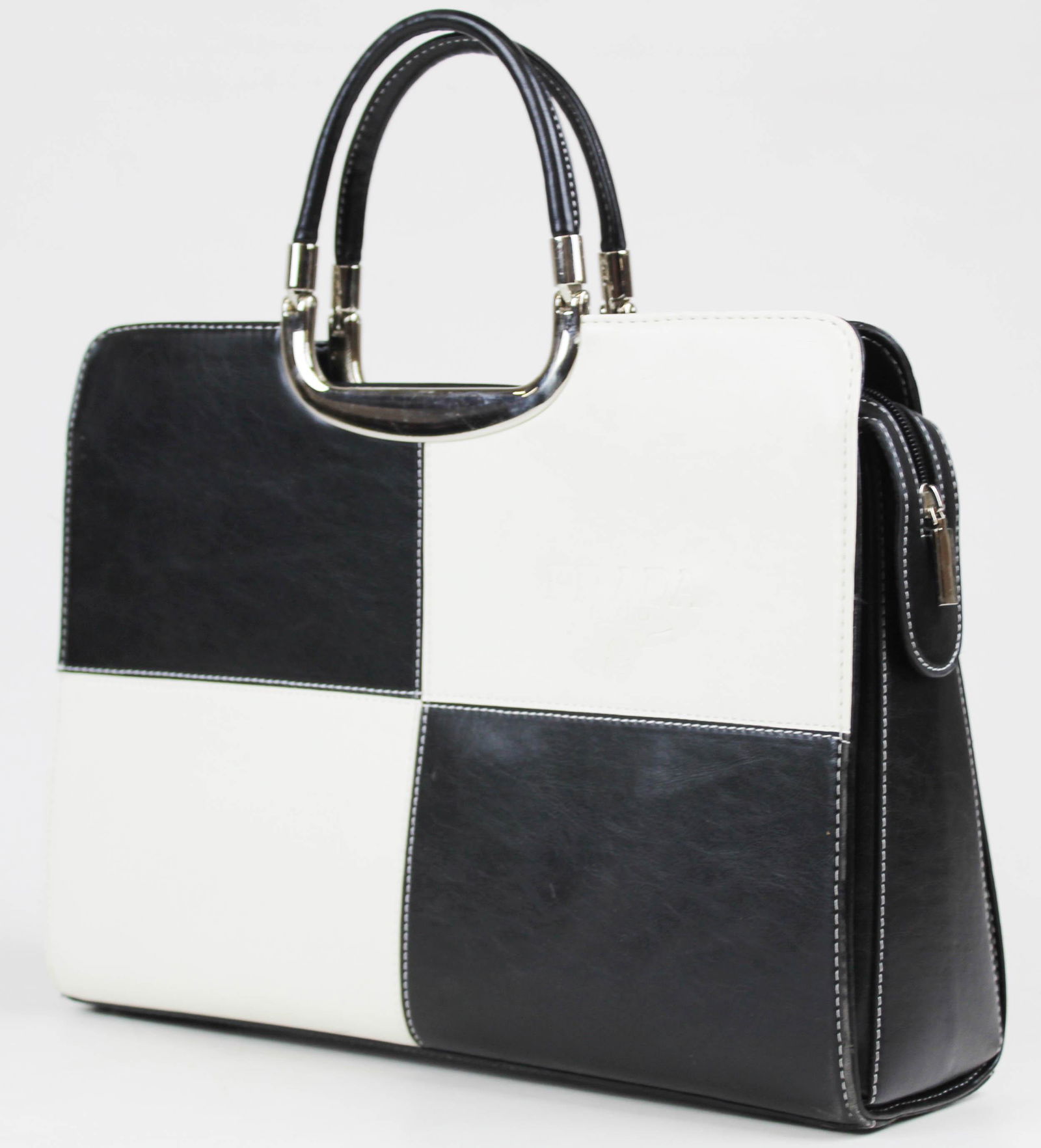 prada black and white purse