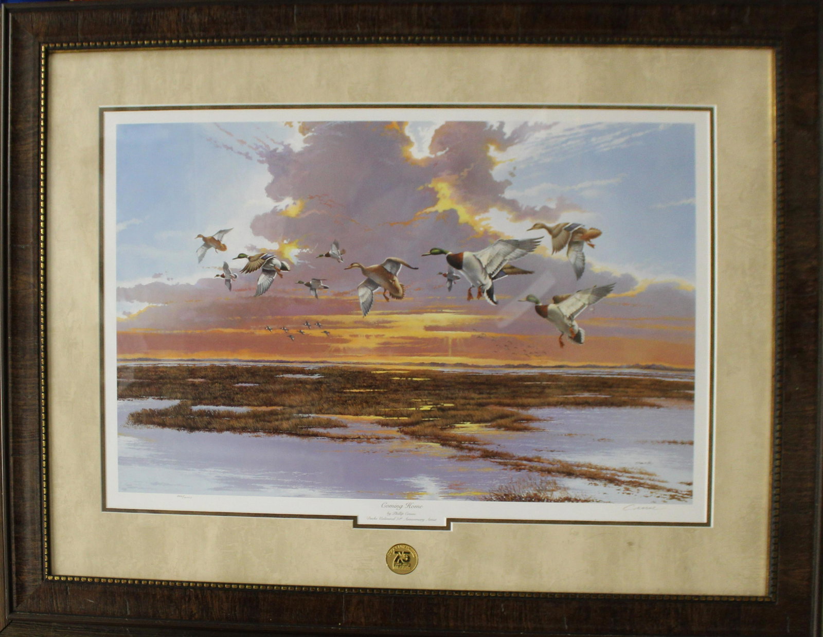 Philip Crowe "Coming Home": Philip Crowe "Coming Home" editioned 206/4000 signed lower margin 17 x 25"