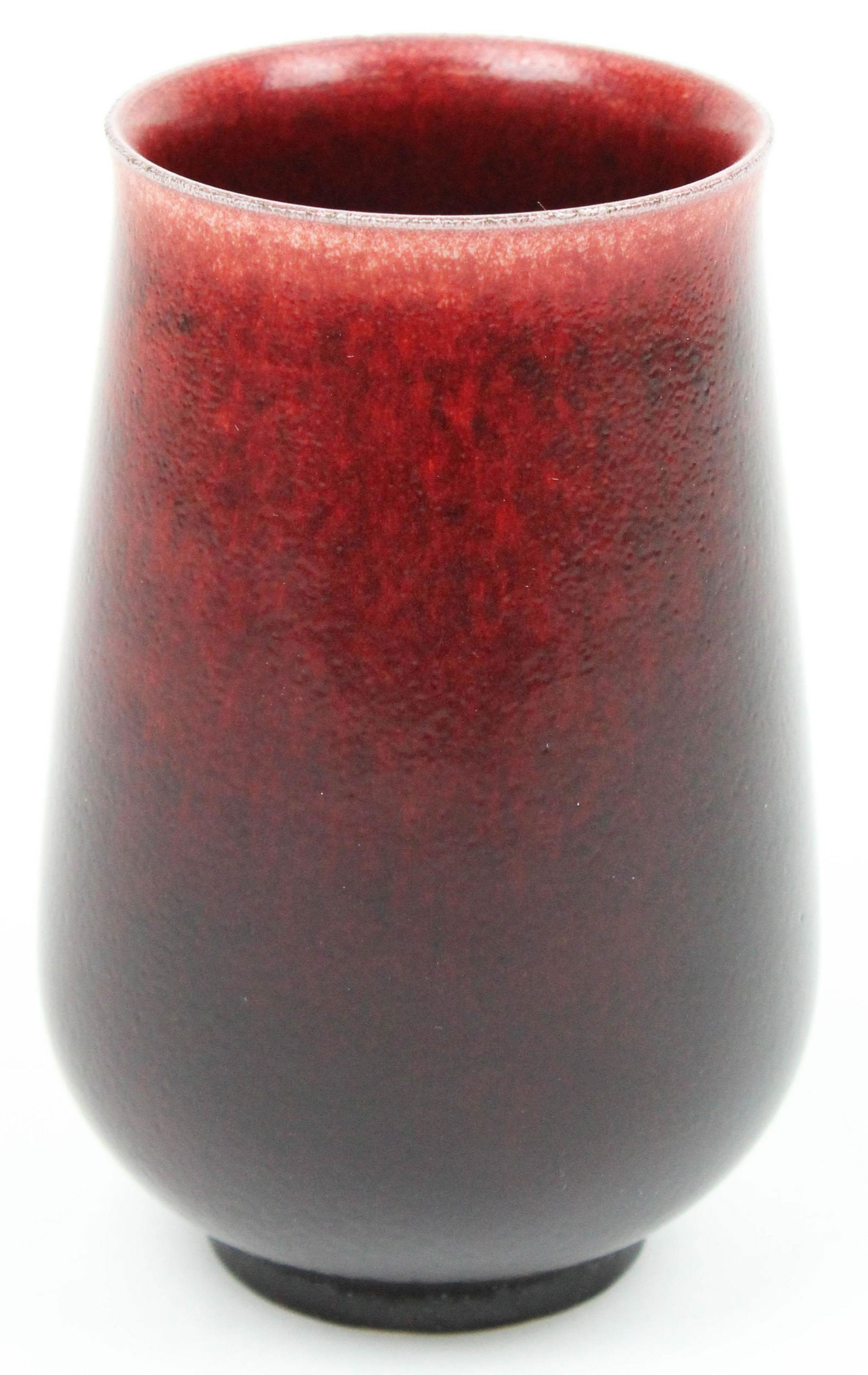 Nils Thorsson Sang-de-boeuf Vase: Nils Thorsson (1898- 1975) for Royal Copenhagen Sang-de-boeuf red glaze vase, ht 5 1/2"