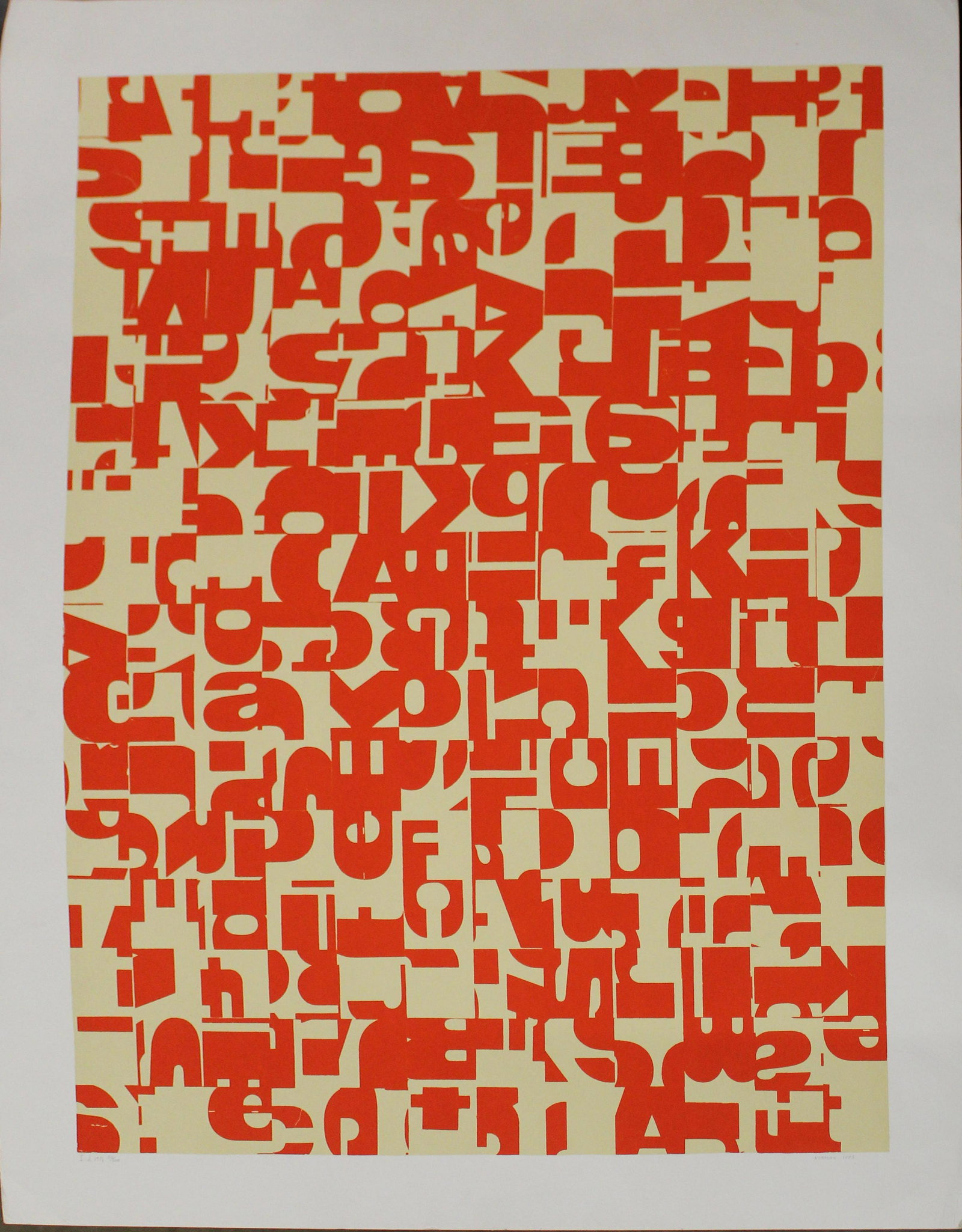 Norman Ives (AM 1923-1978) ID: Norman Ives (American 1923-1978) ID serigraph on paper 21.5 x 27.5"