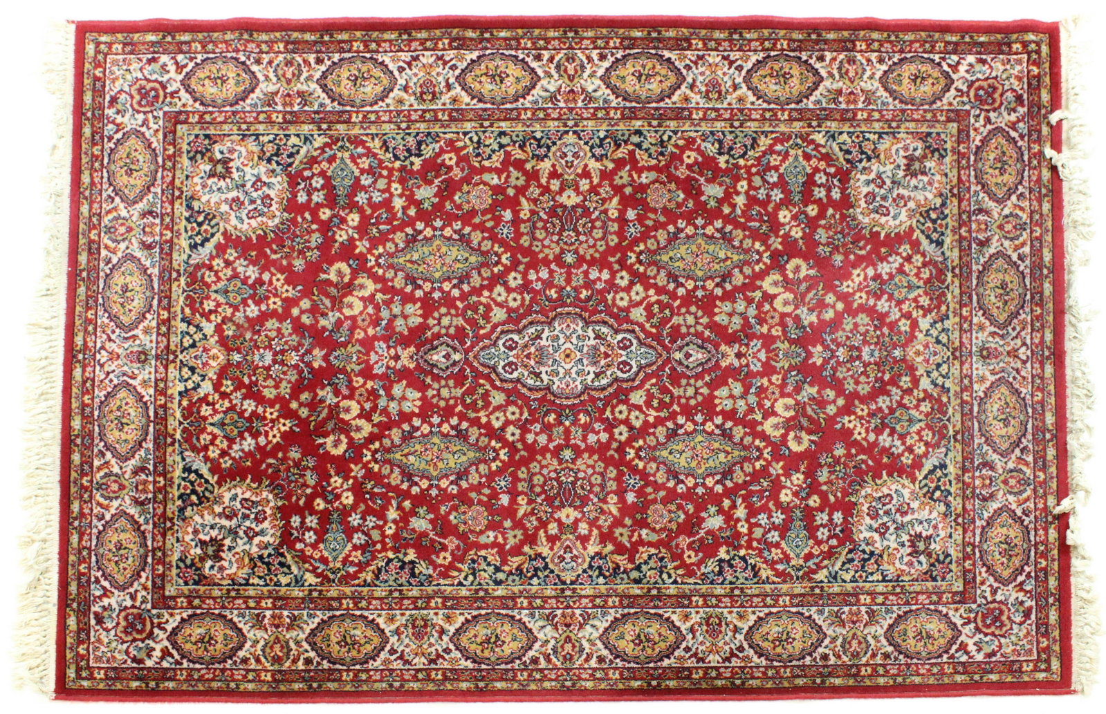 Persian Style Area Rug: mid 20th Persian style area rug, machine made, 4' 7" x 6' 5"