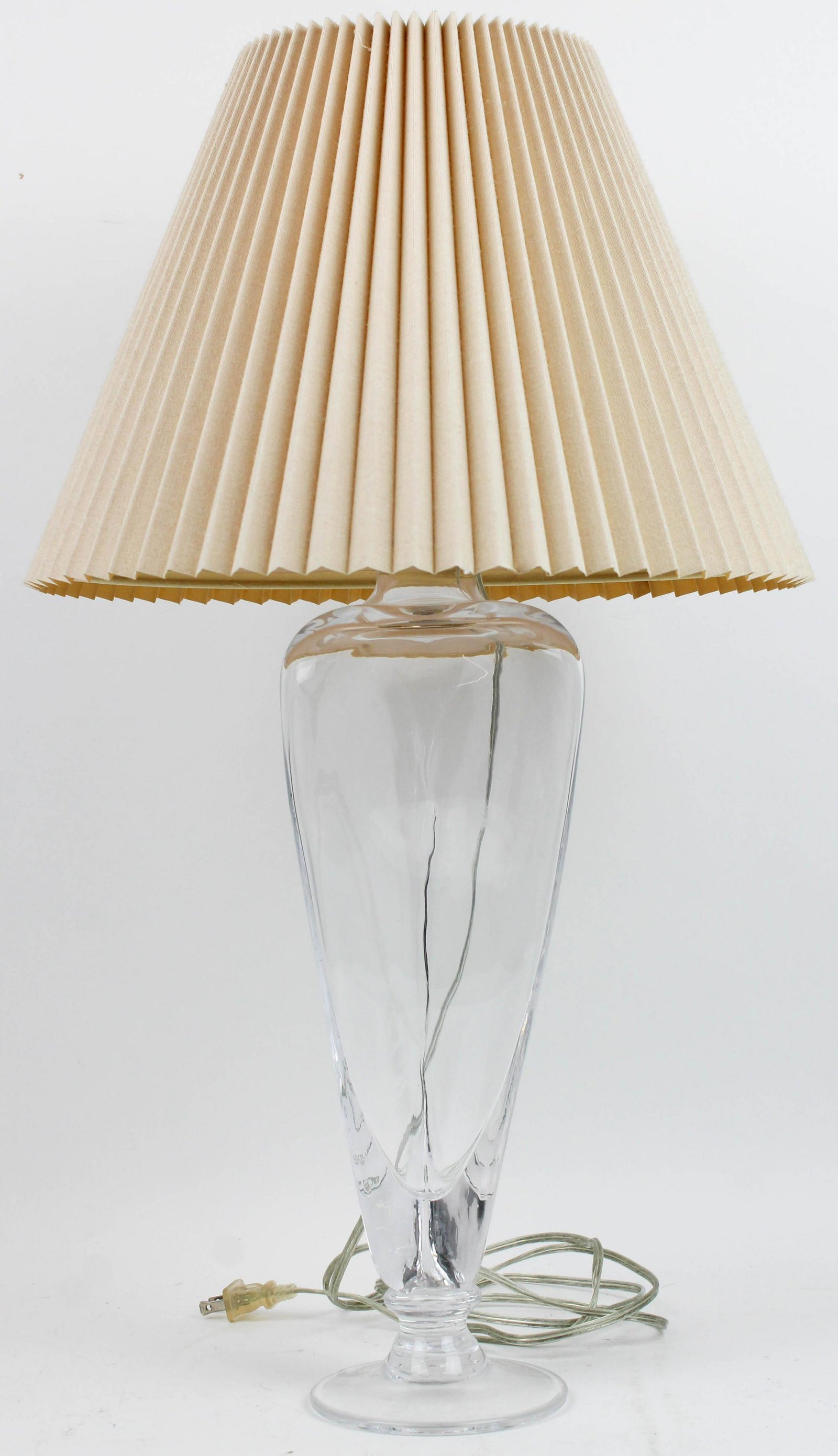Simon Pearce VT Blown Glass Table Lamp: Simon Pearce Quechee, VT contemporary artisan hand blown glass table Lamp 8" x 6"