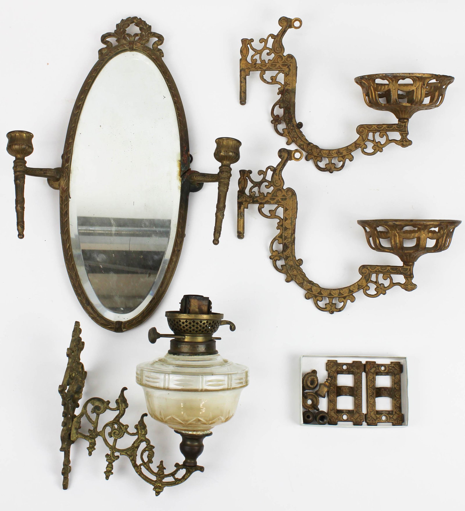 Bracket Lamps, Gilt Candle Sconce: bracket lamp, brackets, gilt candle sconce