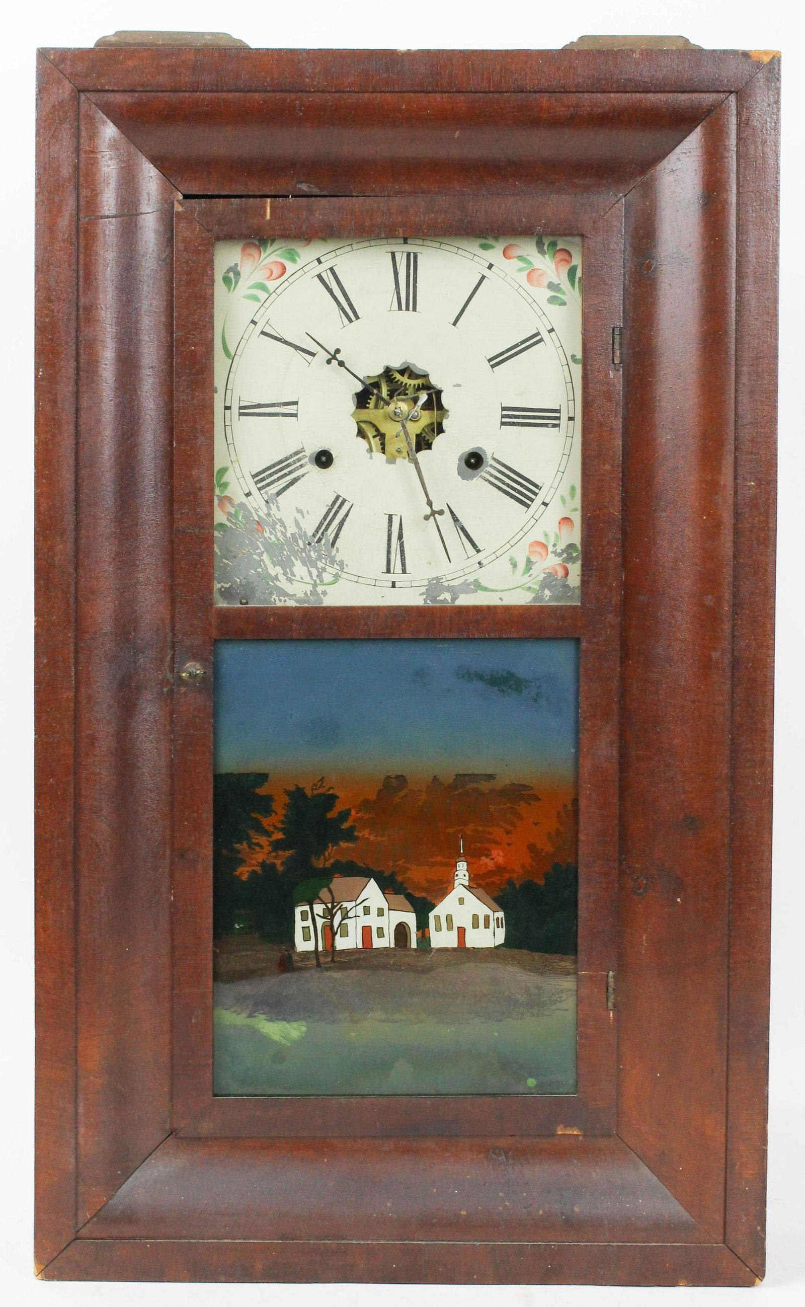 New Haven Clock Company OG Shelf Clock: New Haven Clock Company OG shelf clock, 30 hour movement, ht 26"