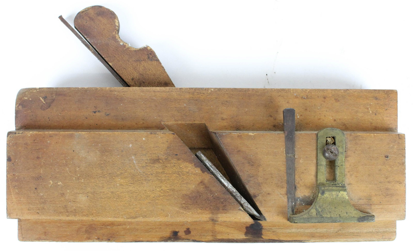 George I Hagar Burlington VT Wooden Plane: Extremely rare George I Hagar, Burlington, VT wooden rabbet plane, double stamped Burlington, Vt, length 9"