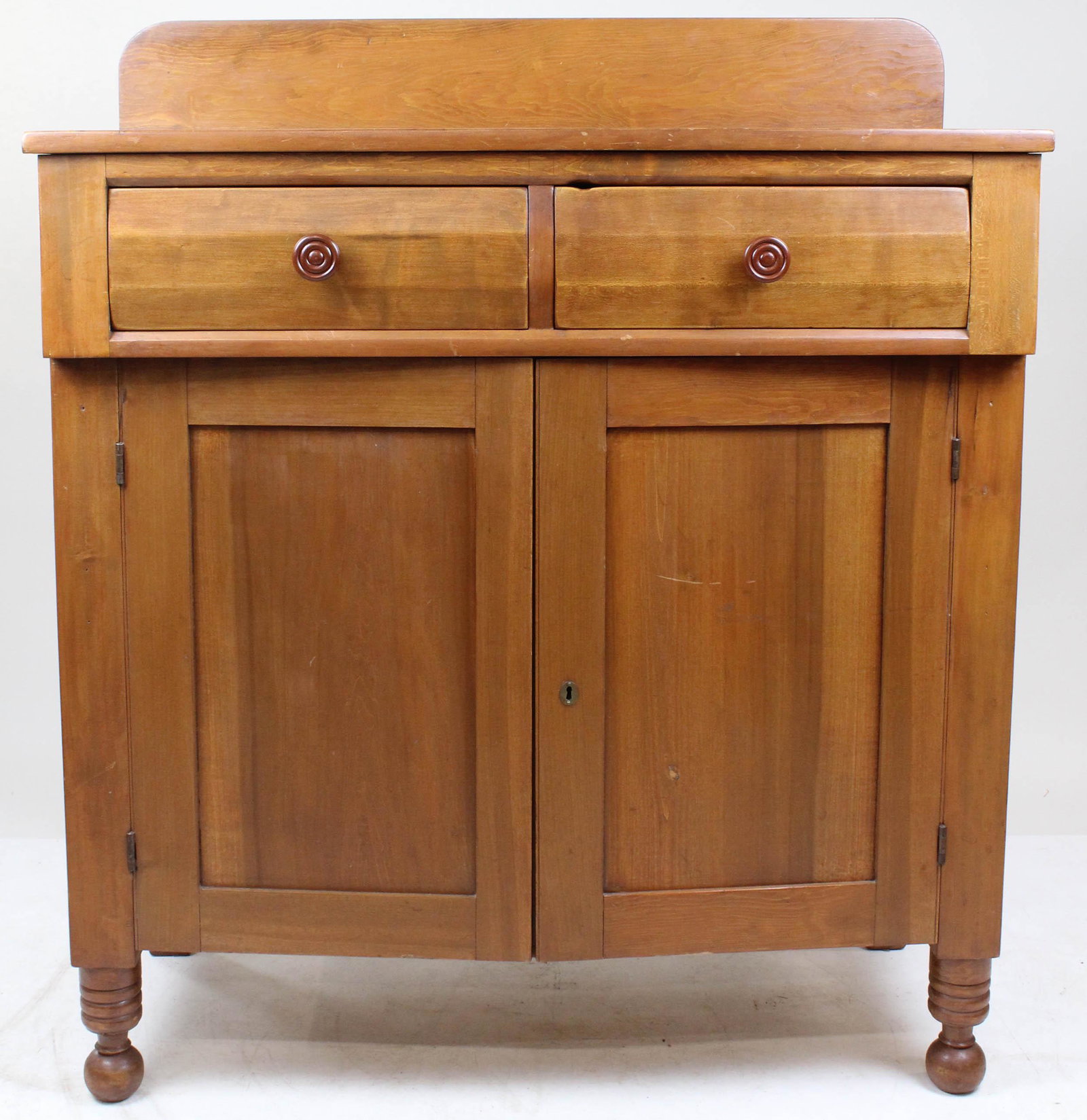 19th c Canadian Pine Buffet Bas: 19th c Canadian pine buffet bas, 2 drawers over 2 doors, dovetailed construction, width 48", ht 42 1/2"