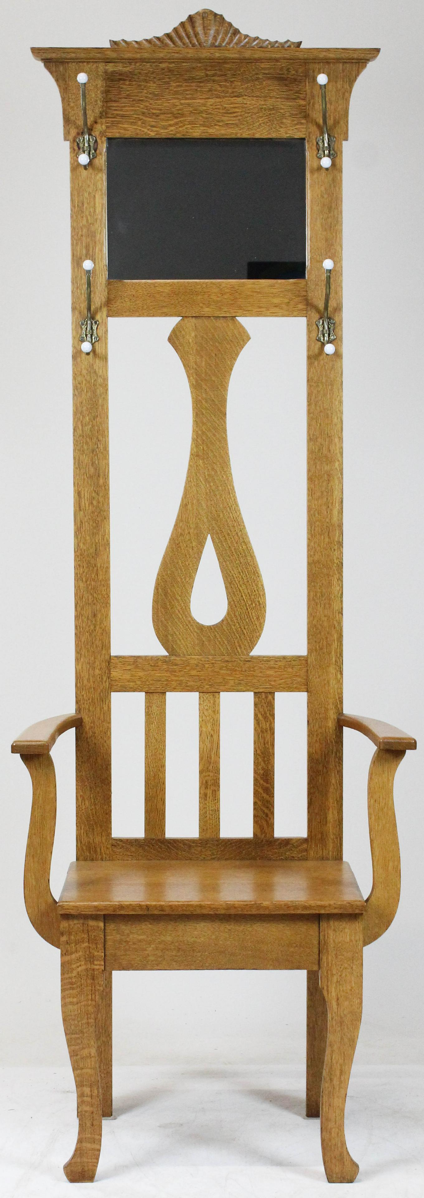 Victorian Oak Hall Tree Jul 02, 2020 Merrill's Auctioneers and