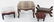 Group of 4 Decorative Walnut Footstools