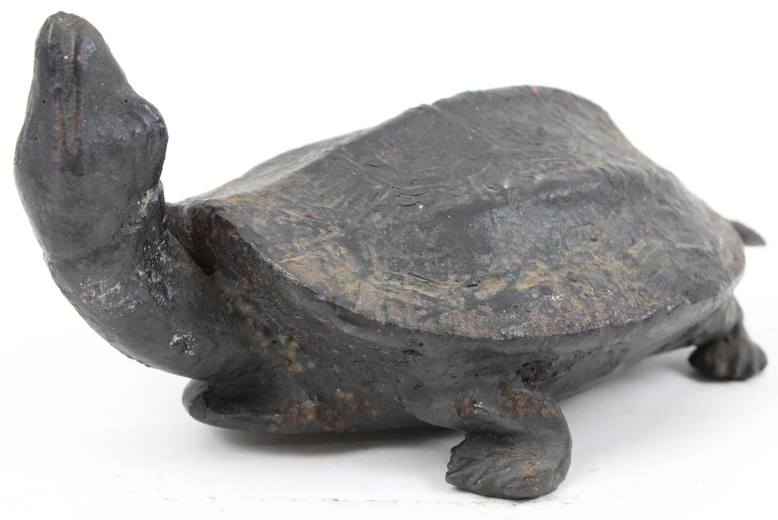 Vintage Cast Iron Turtle Doorstop: Vintage cast iron turtle doorstop, marked "Japan" in the casting, length 8 3/4"