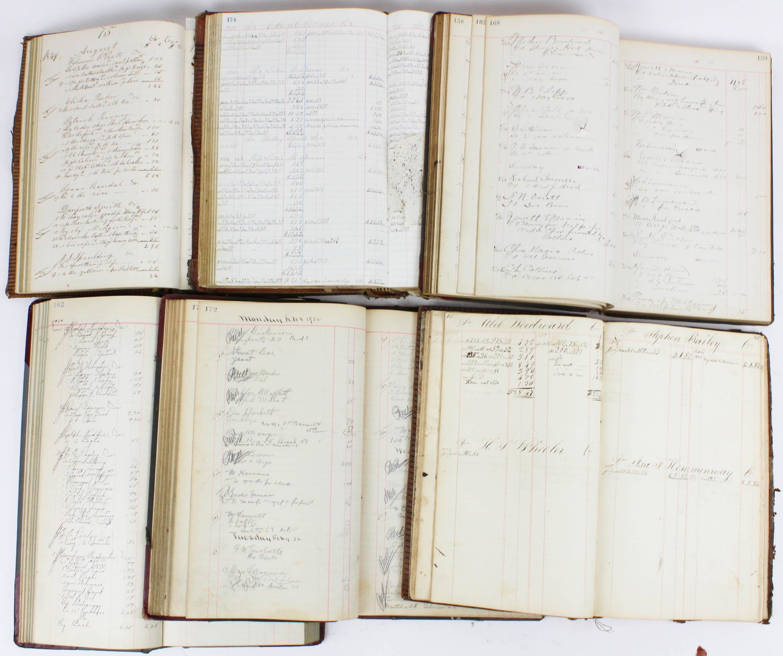 1849 Cambridge, 1829 Ludlow VT ledgers: 1849 Cambridge, VT ledger, 1829 Betsey Warner Ludlow, VT ledger, other handwritten ledgers