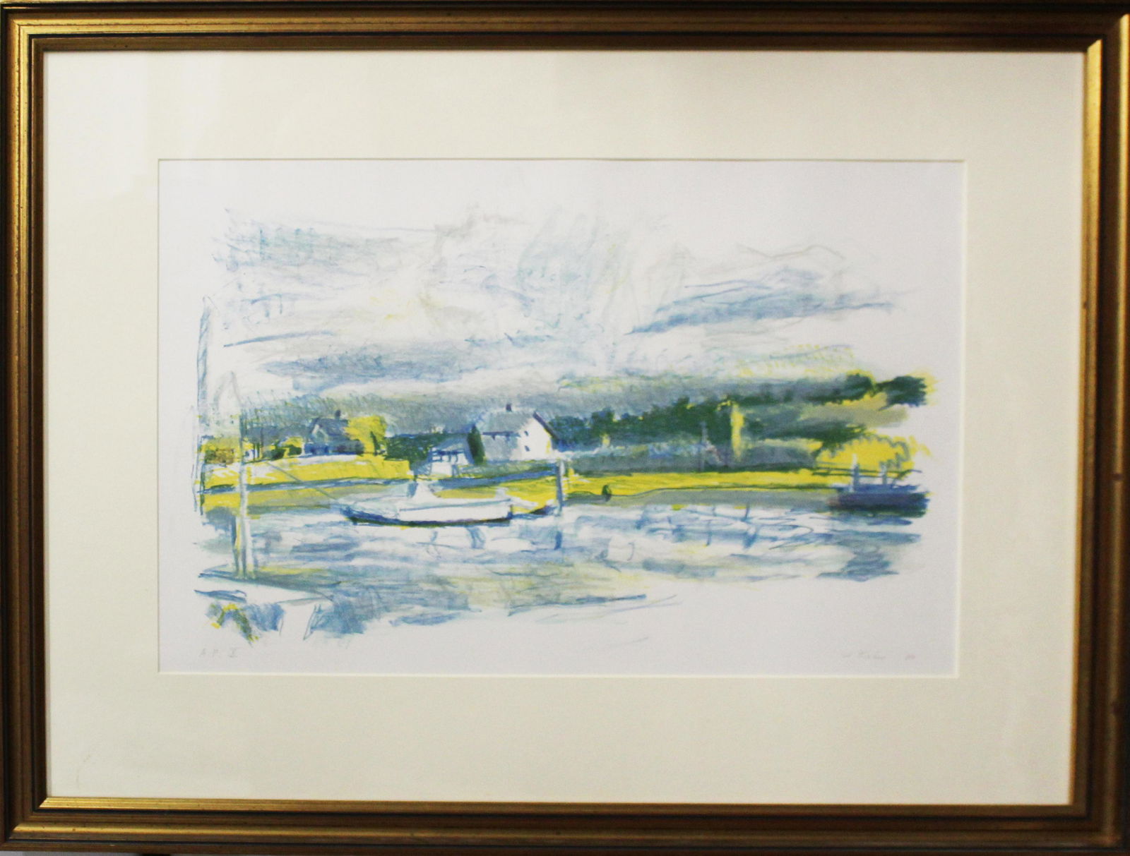 Wolf Kahn (Am. 1927-2020), "On Martha's Vineyard": Wolf Kahn (American, 1927-2020), "On Marthaâ€™s Vineyard", 1979, five-color lithograph, 21.5 x 27 inches (framed). Signed lower right, numbered â€œA.P. X” lower left. Provenance: Gift o