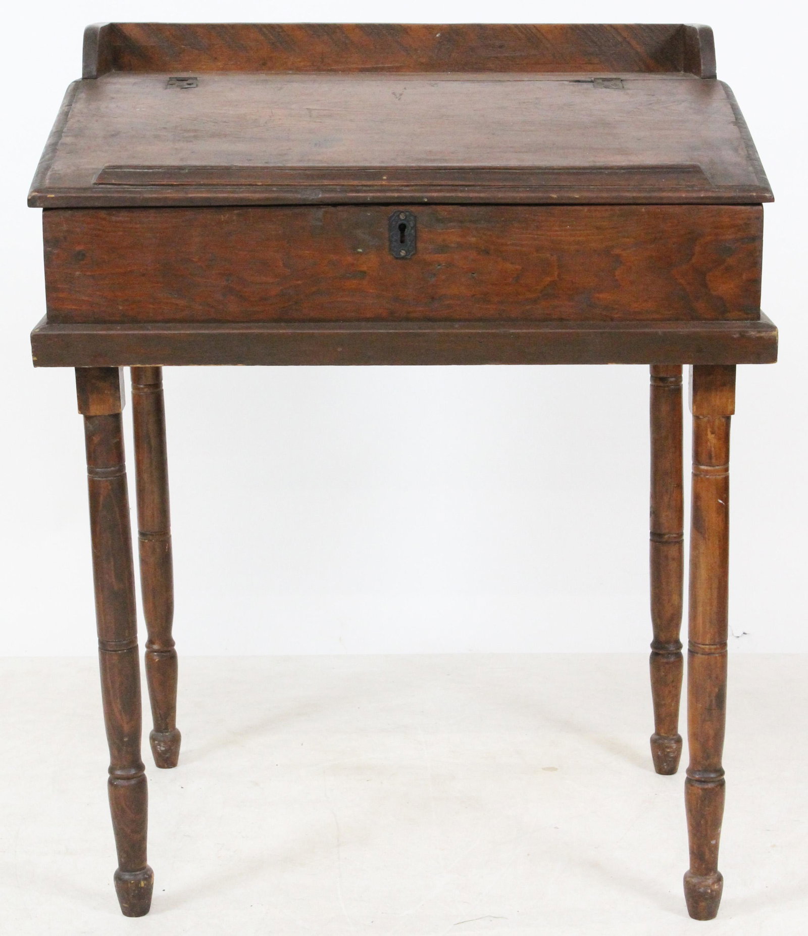 19th c Pine Slant-Top Desk with Interior Drawers: 19th c Pine slant top desk with interior drawers 36 x 20 x 28" to be sold to benefit the Brattleboro Museum and Art Center