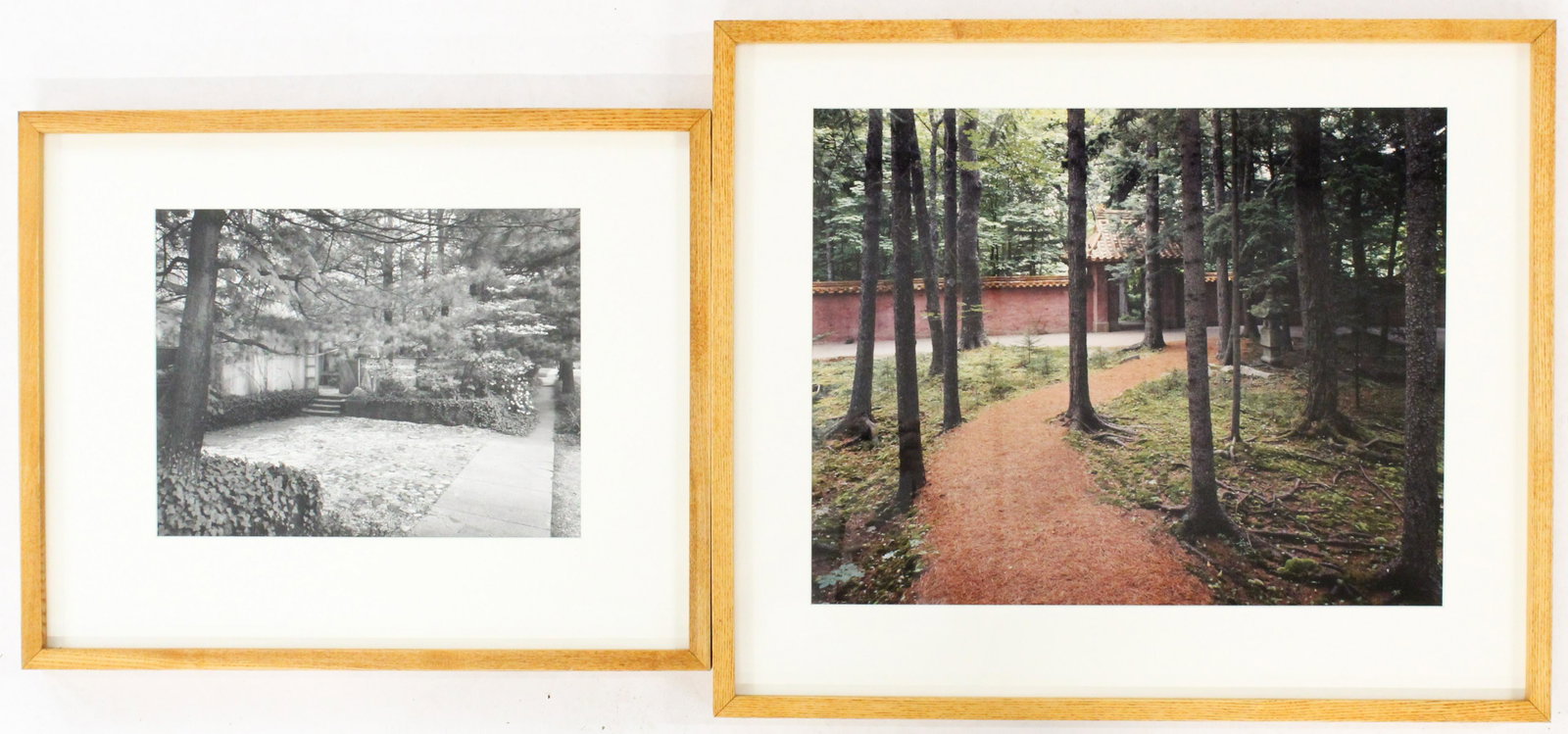 Set of 30 Museum Quality Picture Frames: Set of 30 museum-quality, maple picture frames with Plexiglas and mats of various sizes; custom built for the 1984 Brattleboro Museum & Art Center exhibition â€œBuilt Landscapes: Gardens in the No