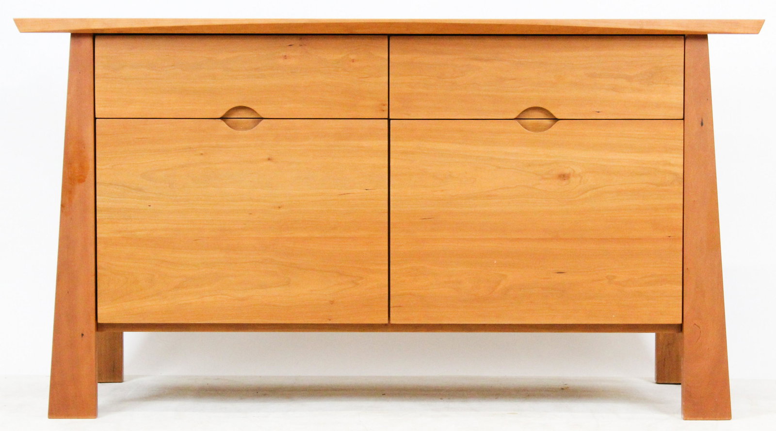 Green Design File Credenza: Green Design File Credenza crafted in cherry 20 x 50 x 27" in like new condition