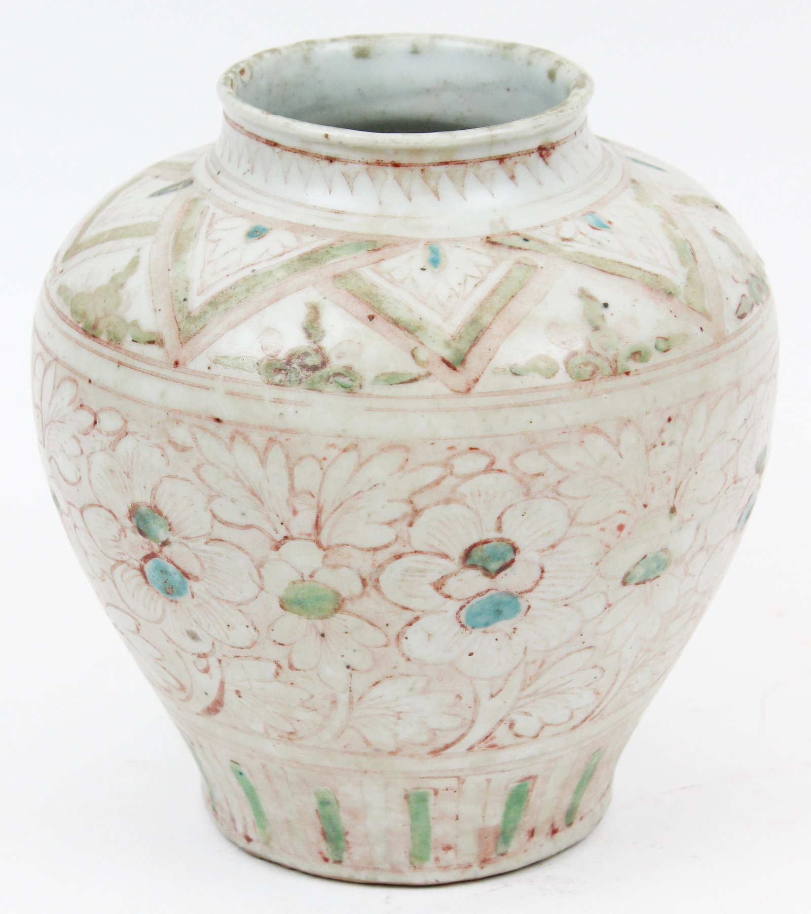 16th c Chinese Ming Dynasty Vase: 16th c Chinese Ming Dynasty vase (1368-1644), purchased in 1982 from Virginia Dellinger of Madison, NY, ht 6 1/2"