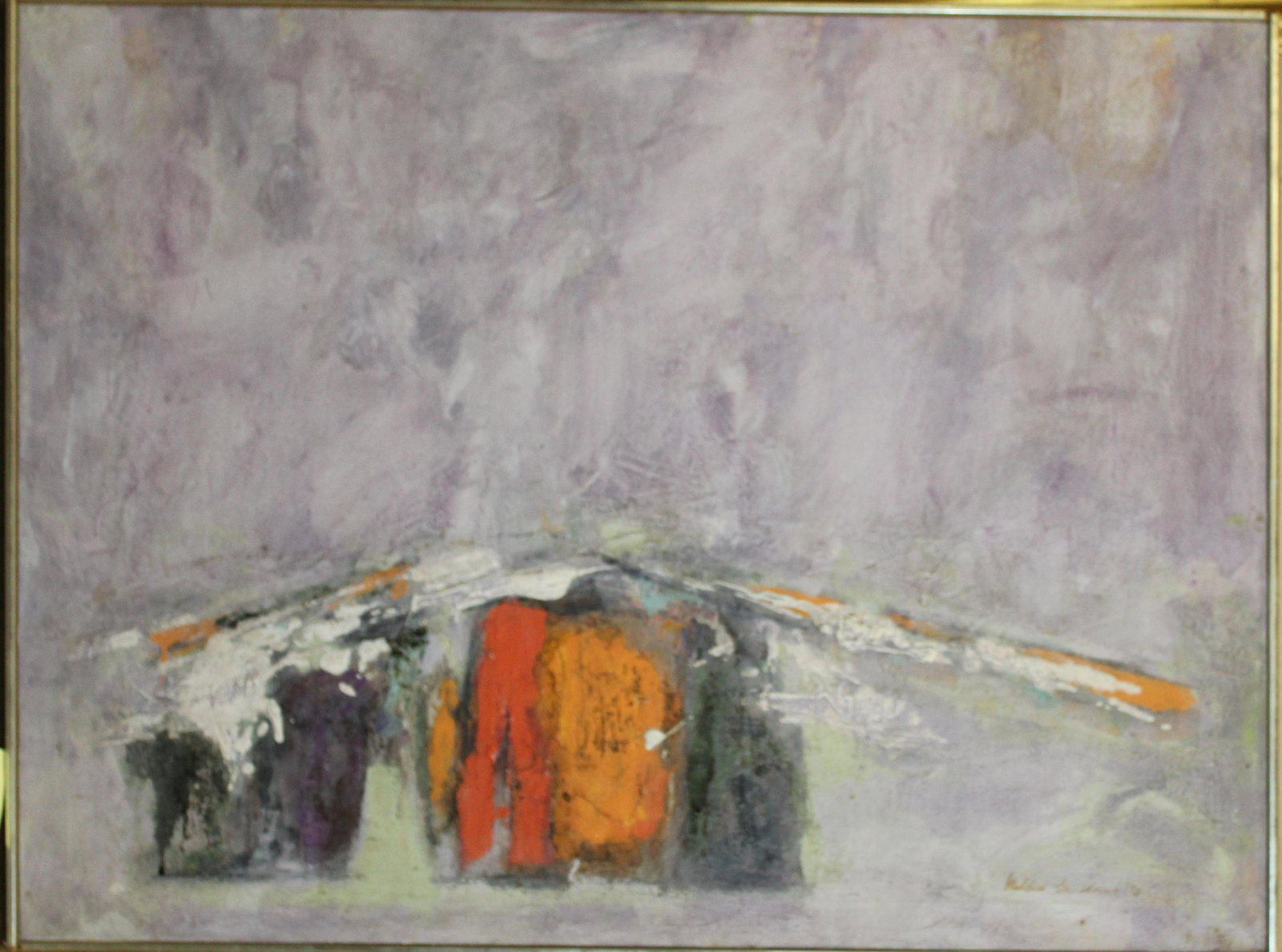 Mildred Friedland (AM 20th): Mildred Friedland (American 20th c) Abstraction 20th c signed lower right