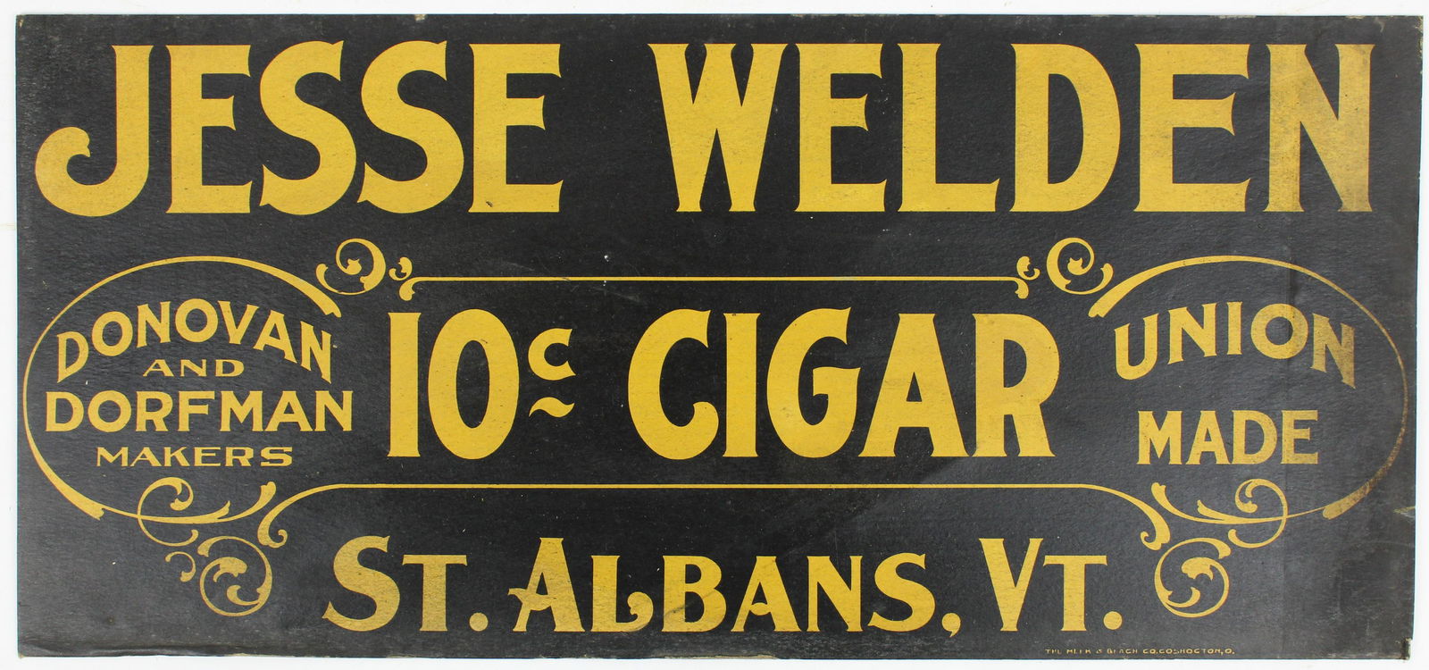 Jesse Weldon St Albans VT Cigar Poster