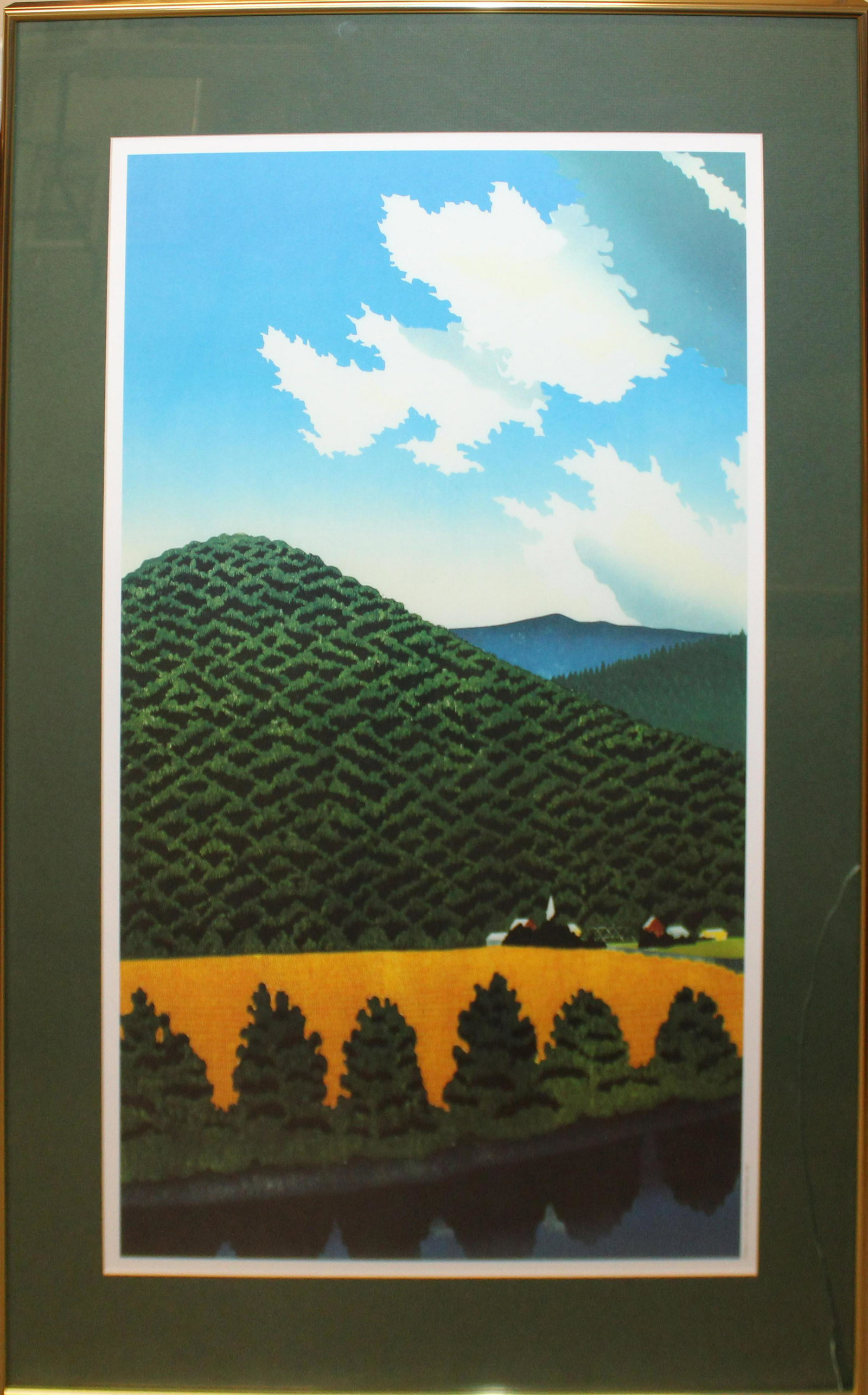 Sabra Field (VT 1935-) The River: Sabra Field (Vermont 1935-) The River offset lithograph on paper unsigned 14 x 24"