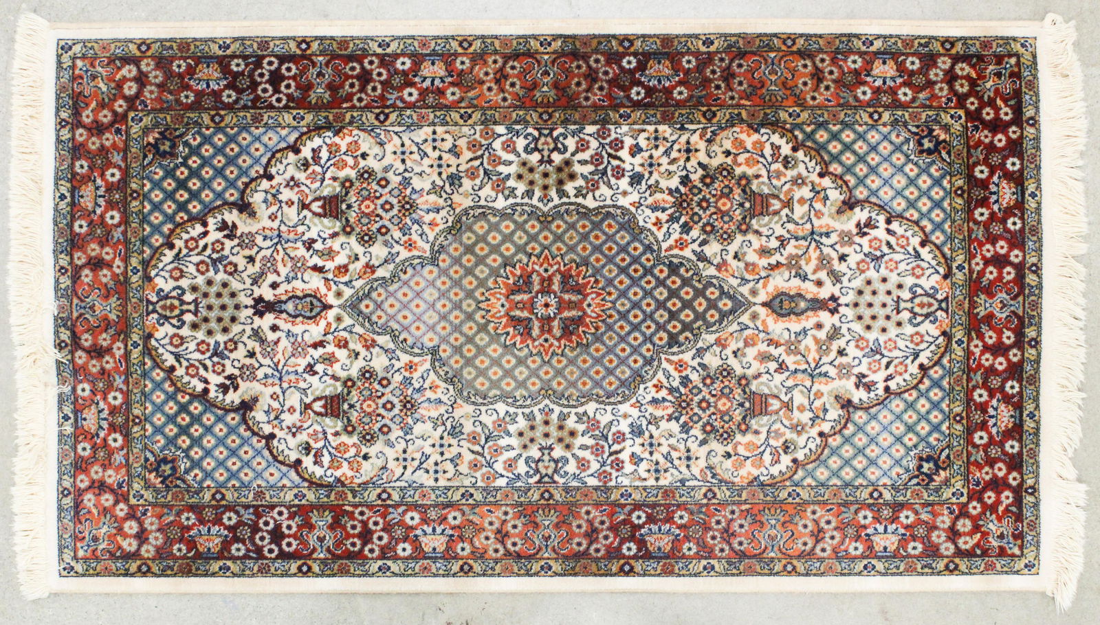 Late 20th c Ethan Allen Persian Area Rug: Late 20th c Ethan Allen Persian style area rug, power loomed in West Germany, 2' 8" x 4' 8"