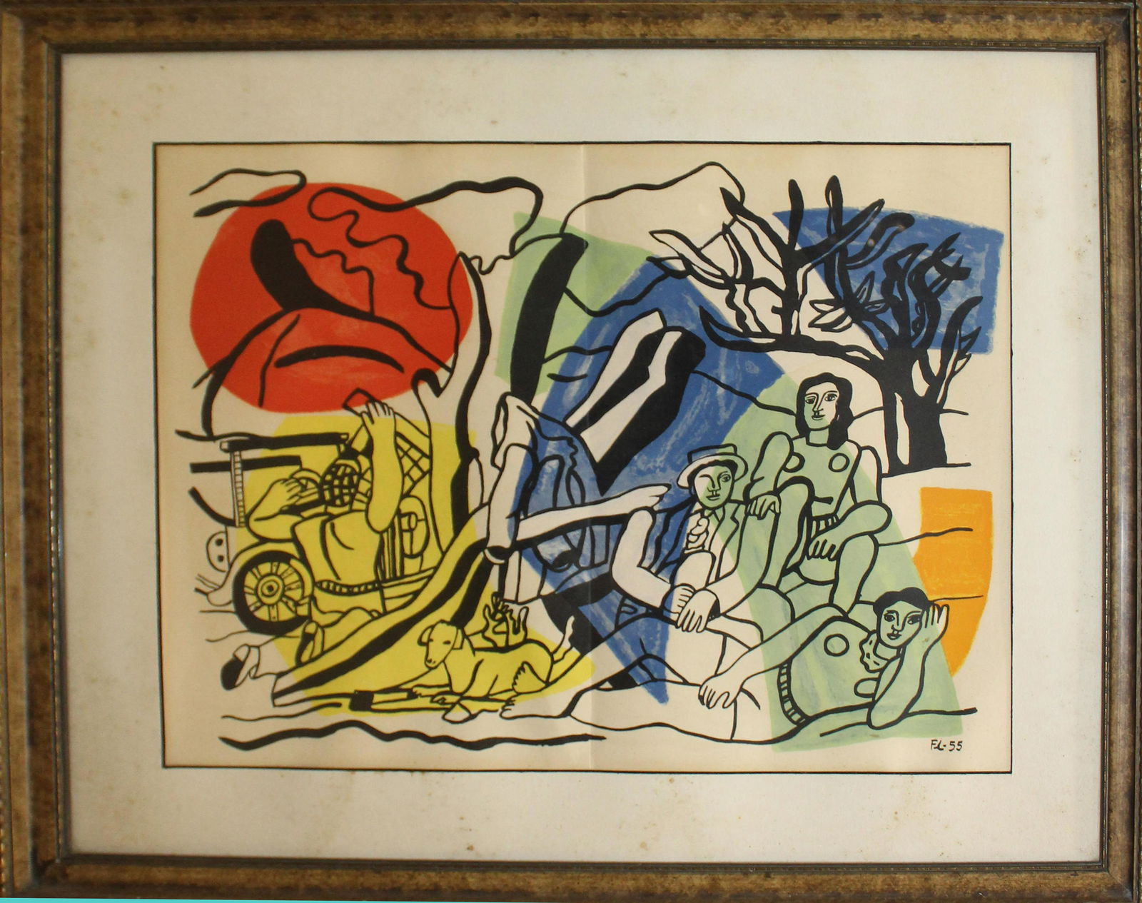 Fernand Leger (FR 1881-1955) Lithograph on paper: Fernand Leger (French 1881-1955) Lithograph on paper monogrammed in plate dated 55' two sheets. 15 x 20"