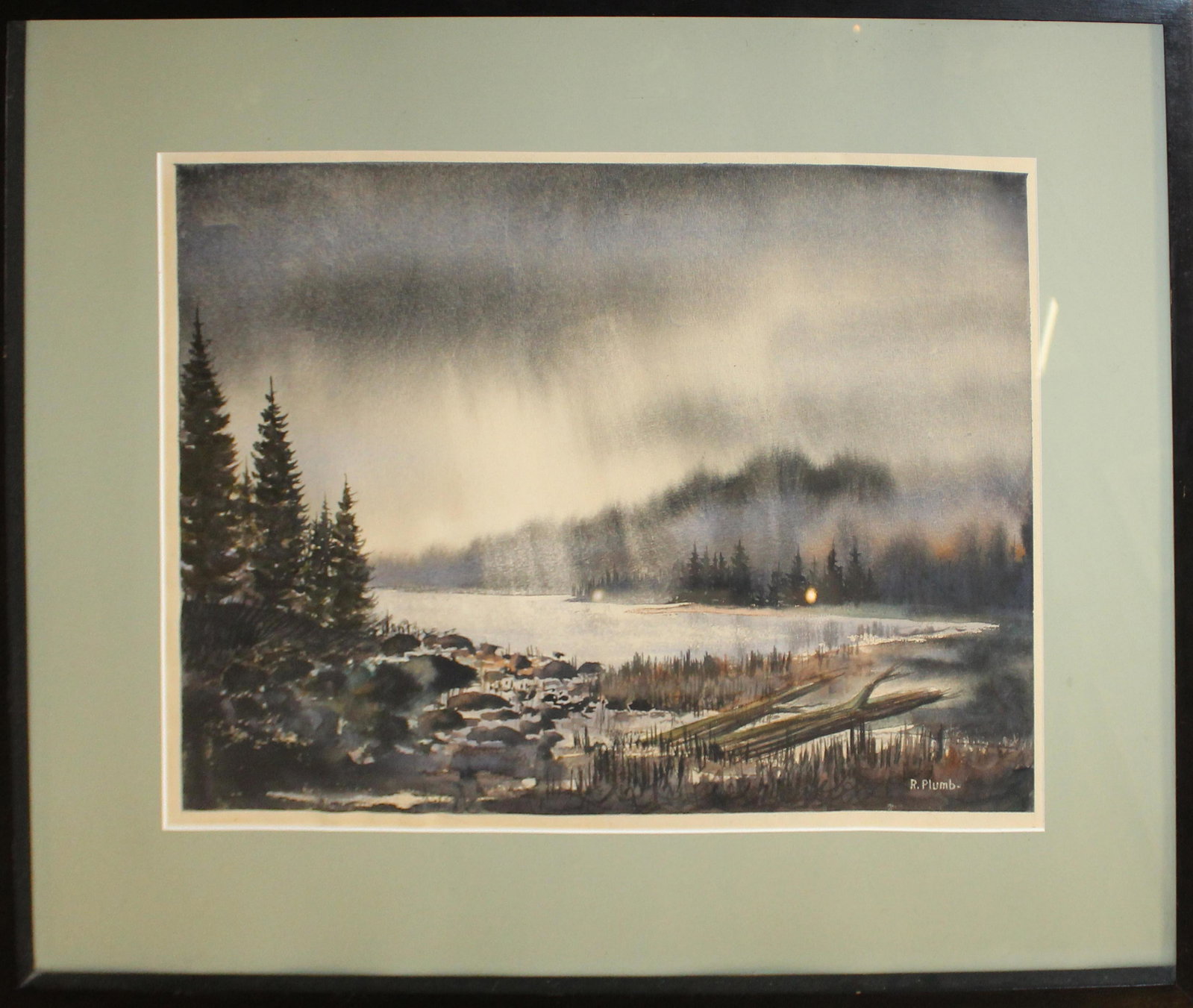 Robert Plumb (NY 1933-1985) Autumn Landscape: Robert Plumb (New York 1933-1985) Autumn Landscape watercolor on paper 16 x 21"