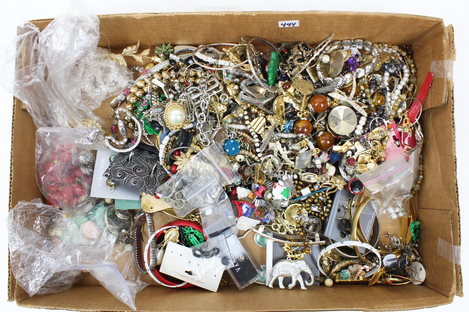 Group of Costume Jewelry: A group of costume jewelry including Christmas pins, vintage watches, silver, & Bakelite.