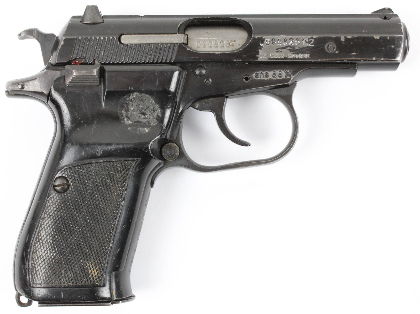 Czech CZ 82 Pistol in 9x18mm Makarov: Czech CZ-82 Pistol in 9 x 18mm Makarov imported by Century Arms Georgia VT, wear and losses to finish- This Firearm will require a transfer or 4473 background check- We do not sell firearms outside of