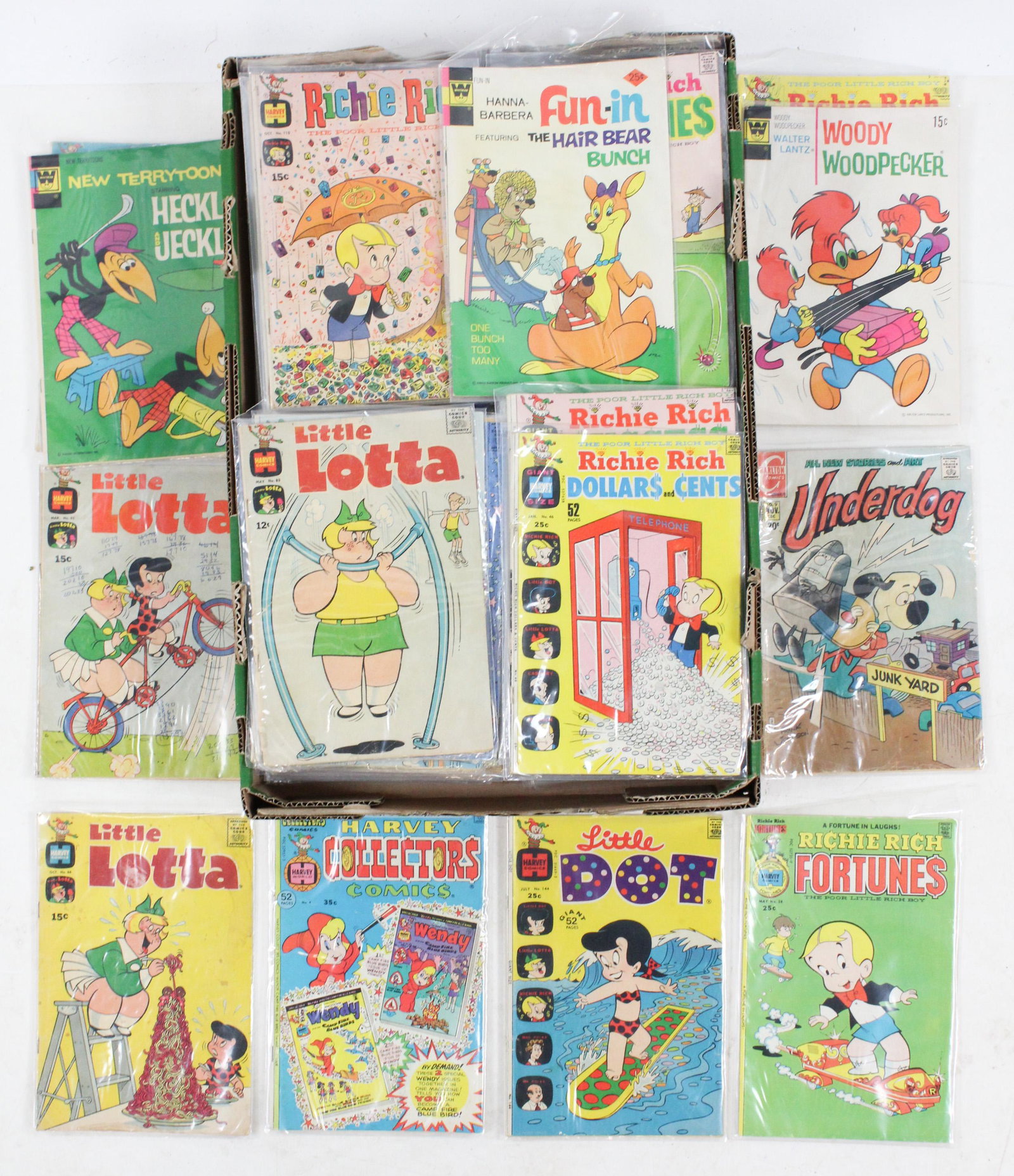 Harvey, Charleton, Whitman Cartoon Comics: Harvey, Charleton, Whitman Silver Age Cartoon comics (147 pcs), ungraded, varying conditions