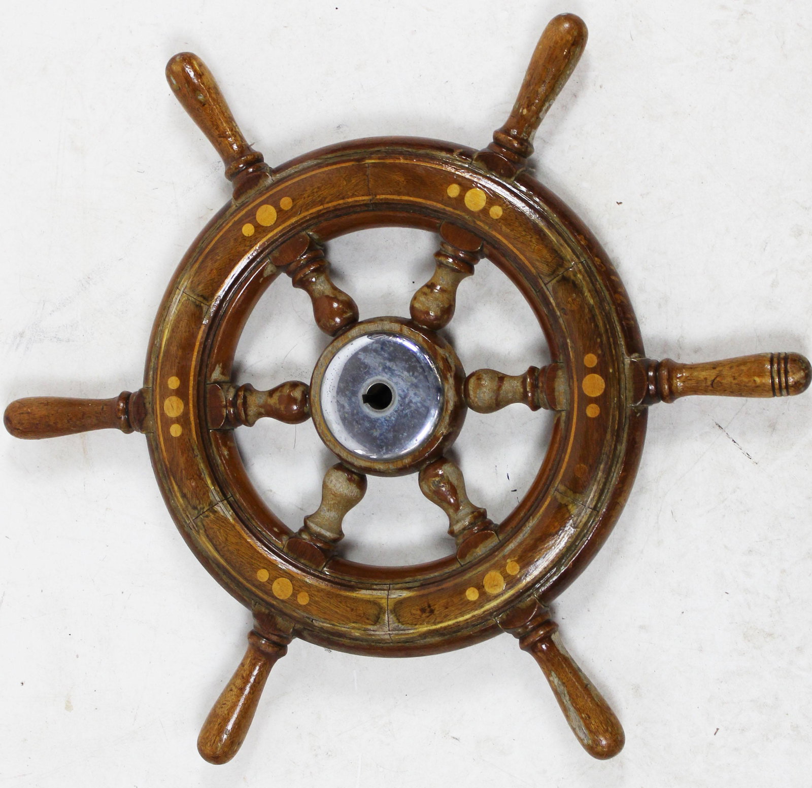 Small 20th c Ship's Wheel: Small 20th c Ship's Wheel 24" diameter