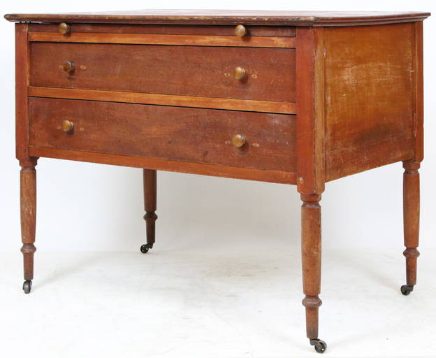 Shaker Type Work Table in Original Red Mar 05, 2021 Merrill's