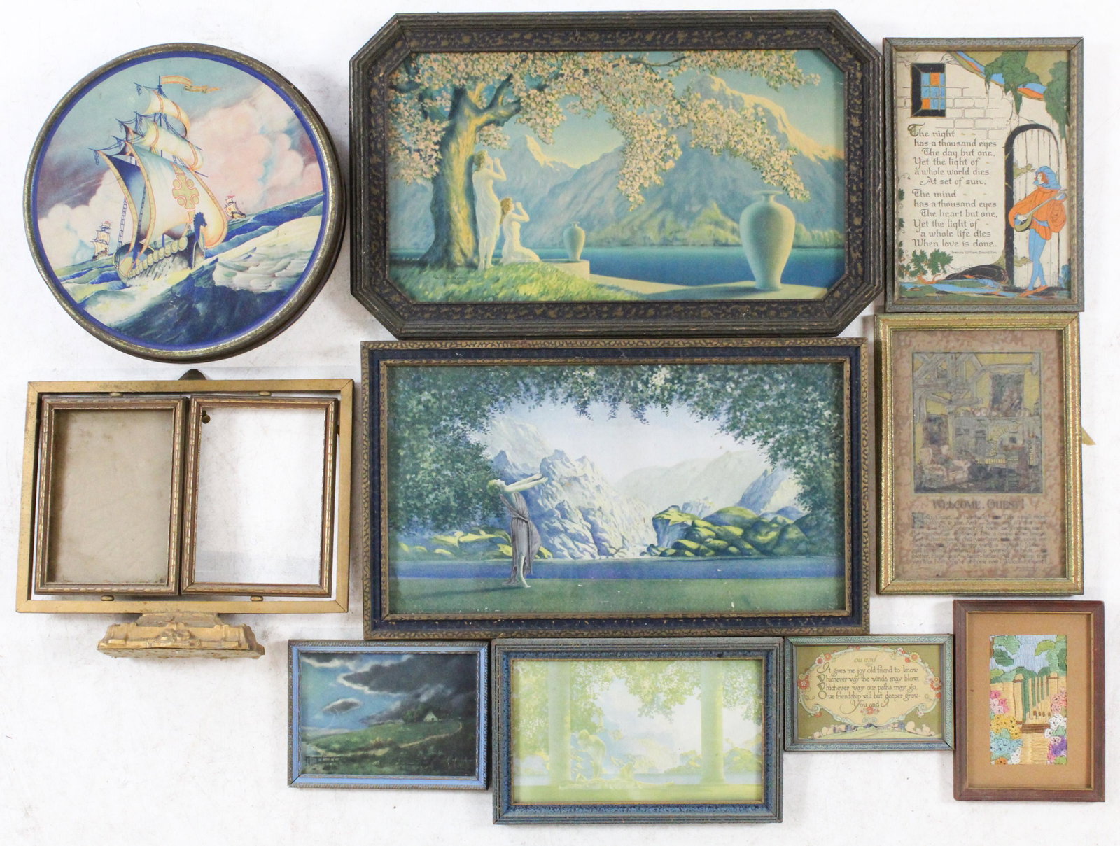 Deco Era Framed Prints, Mottos: Deco Era framed prints, mottos, candy tin, including Fox and Parrish