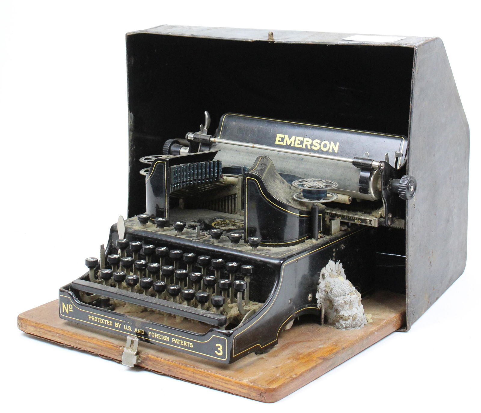 Emerson No. 3 Typewriter: Emerson No. 3 typewriter with case
