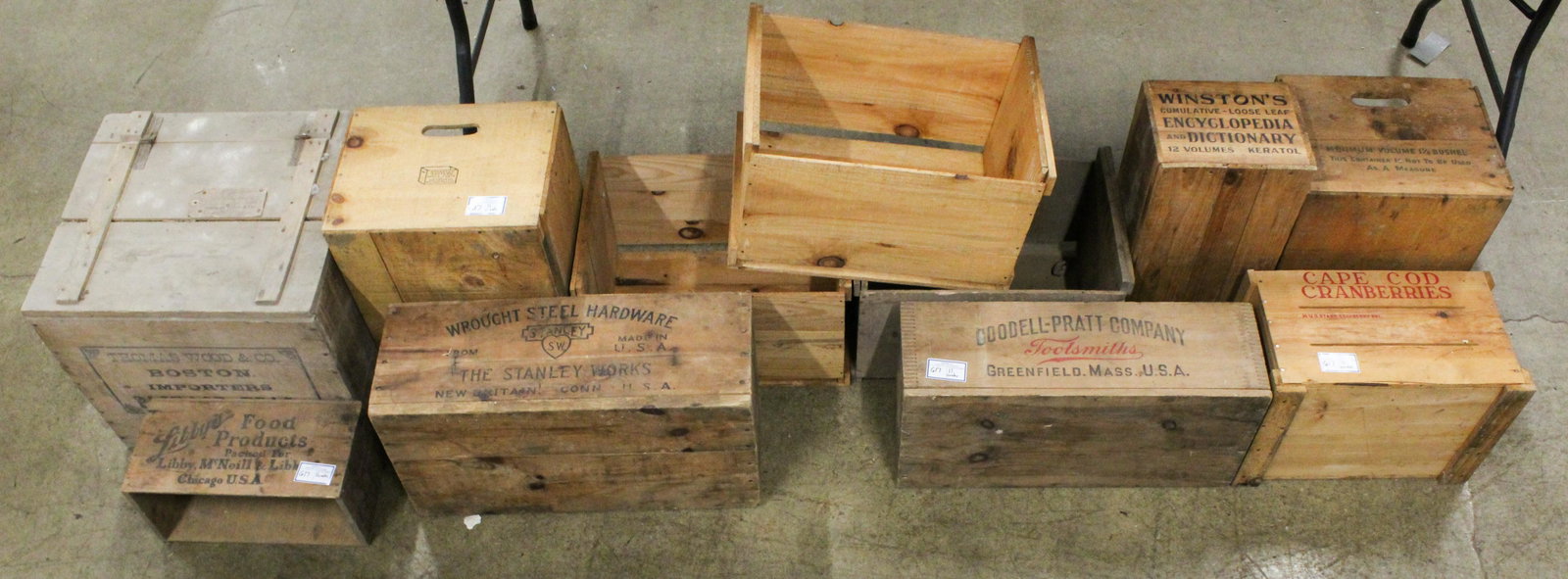 Wooden Advertising, Apple Crates: Wooden advertising crates, apple crates (11 pcs)